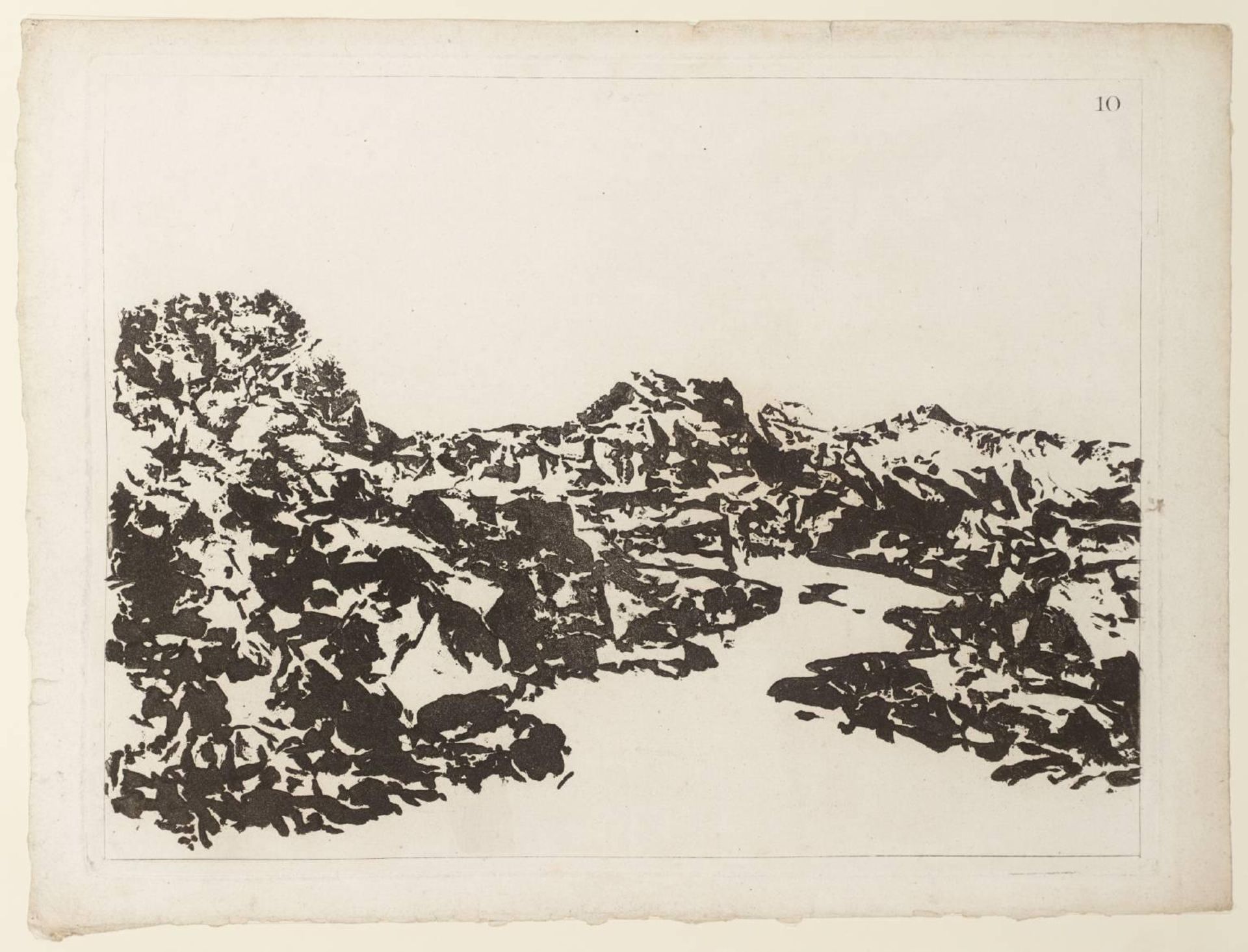 10. A Track Proceeding Forward from the Eye, Bounded by Groups of Objects by Alexander Cozens