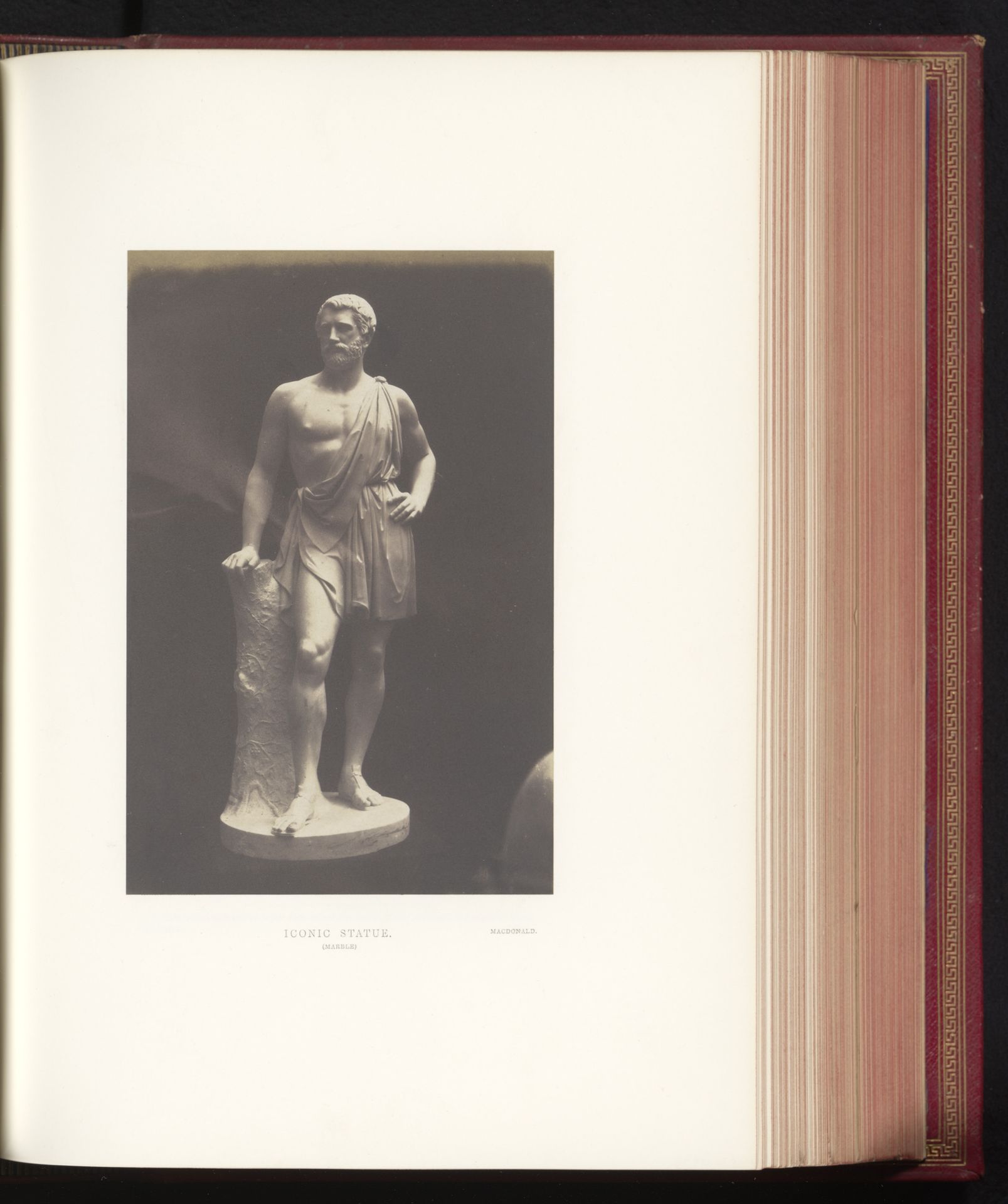 Sculptuur van een man door vermoedelijk Lawrence Macdonald, entoongesteld op de Great Exhibition of the Works of Industry of All Nations van 1851 in Londen by Anonymous