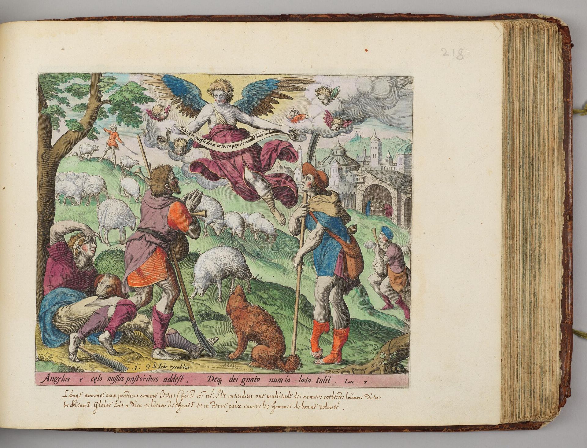 The Annunciation to the Shepherds by Johann Sadeler I