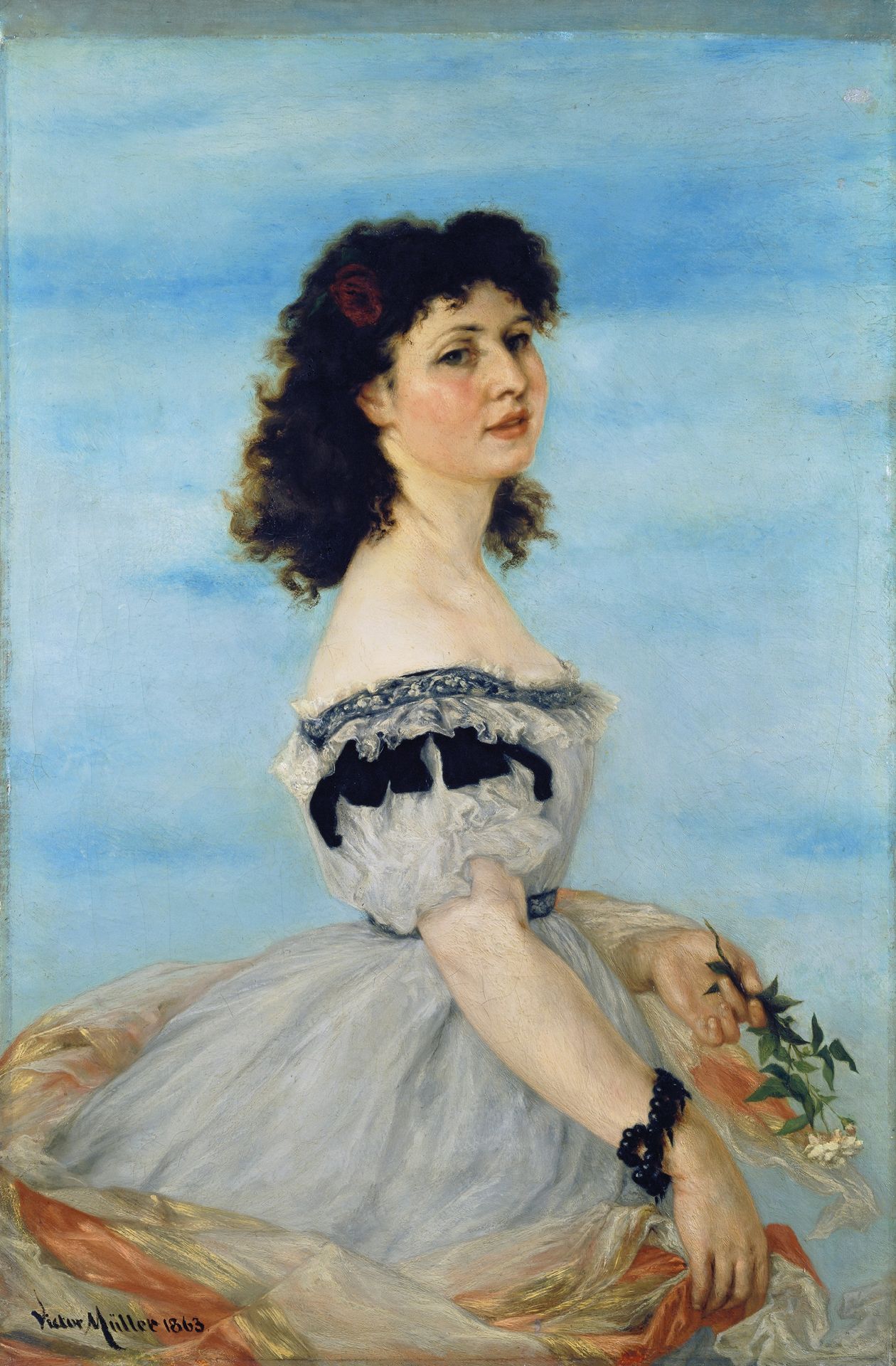 Portrait of Berta von Radowitz as a Young Girl - Victor Müller | Artera ...