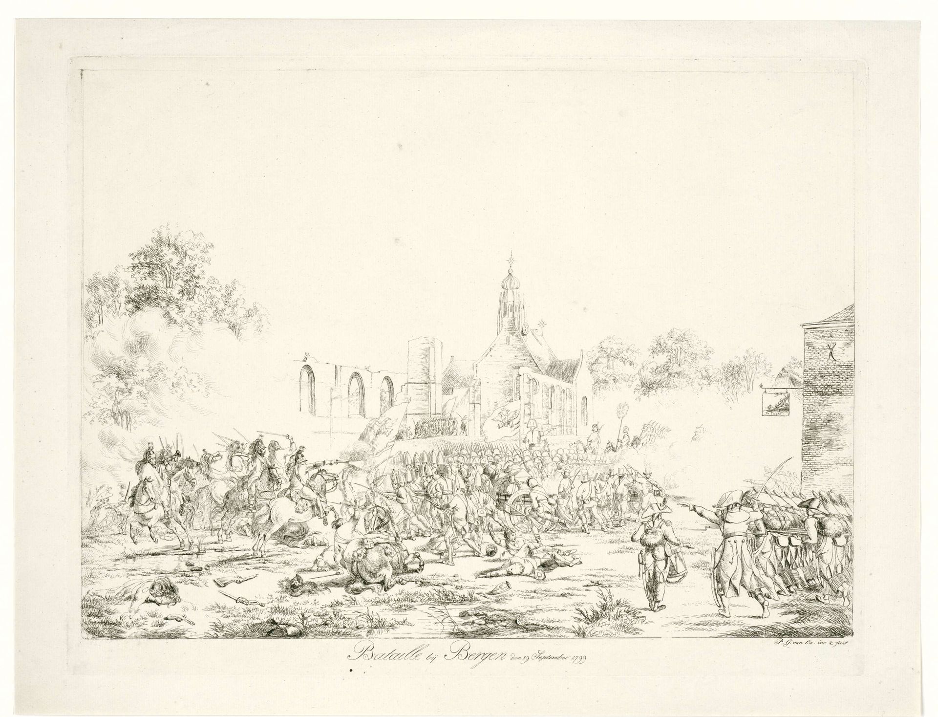 Slag bij Bergen, 19 september 1799 by Pieter Gerardus van Os