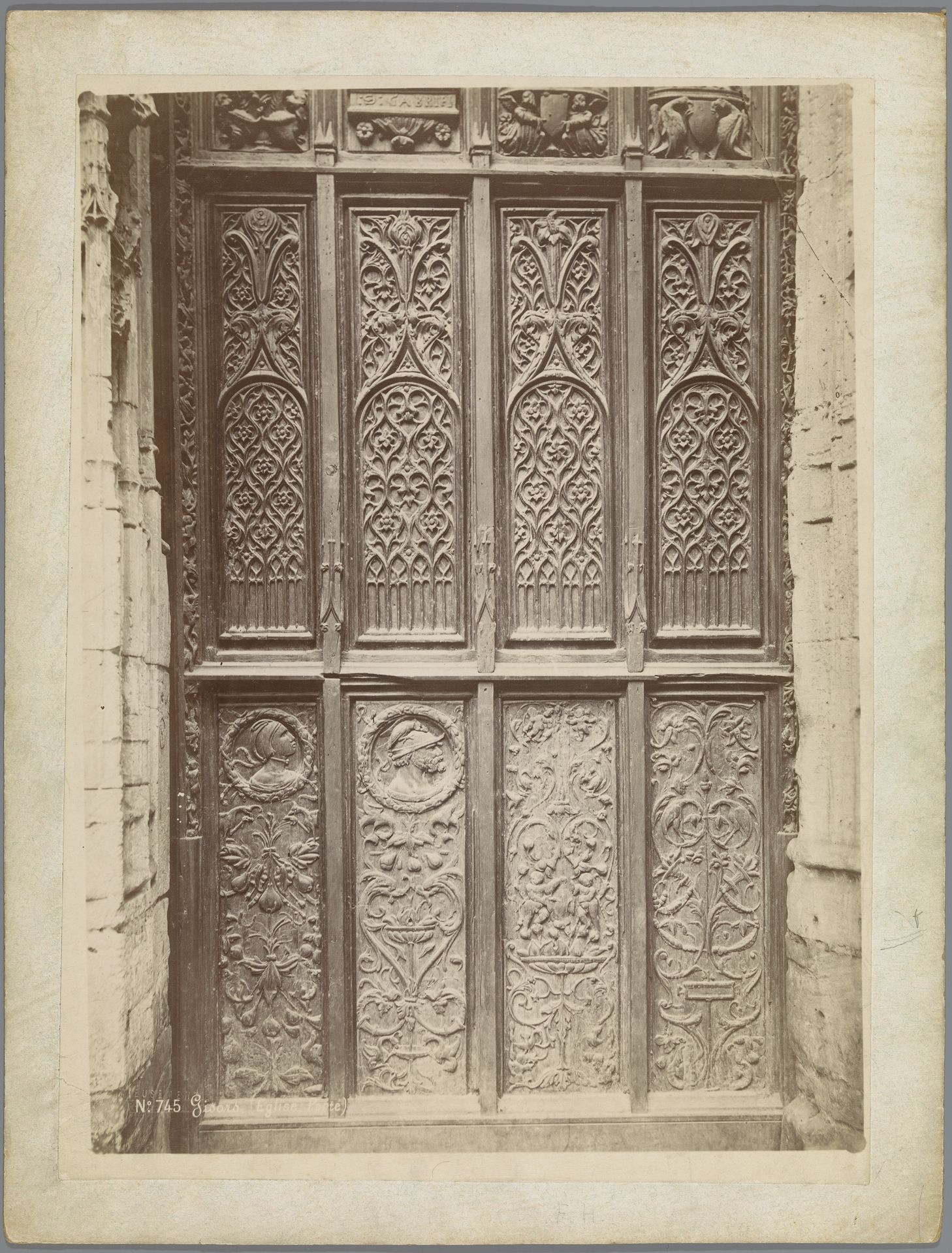 Deel van de deur van de Collegiale Kerk Saint-Gervais-Saint-Protais te Gisors by Médéric Mieusement