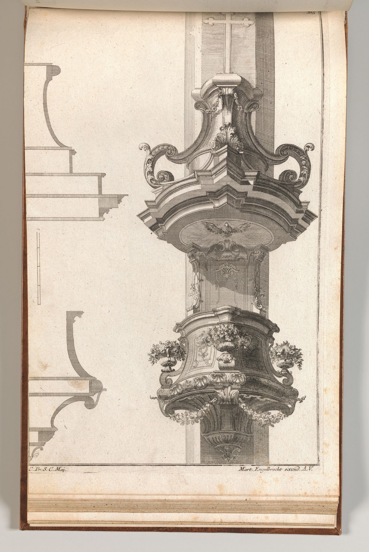 Design for a Pulpit, Plate 2 from an Untitled Series of Pulpit Designs by Martin Engelbrecht