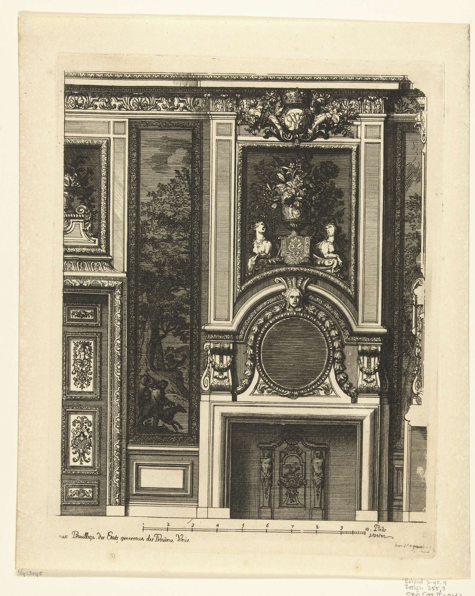 Onderboezem voor een wand by Daniël (I) Marot