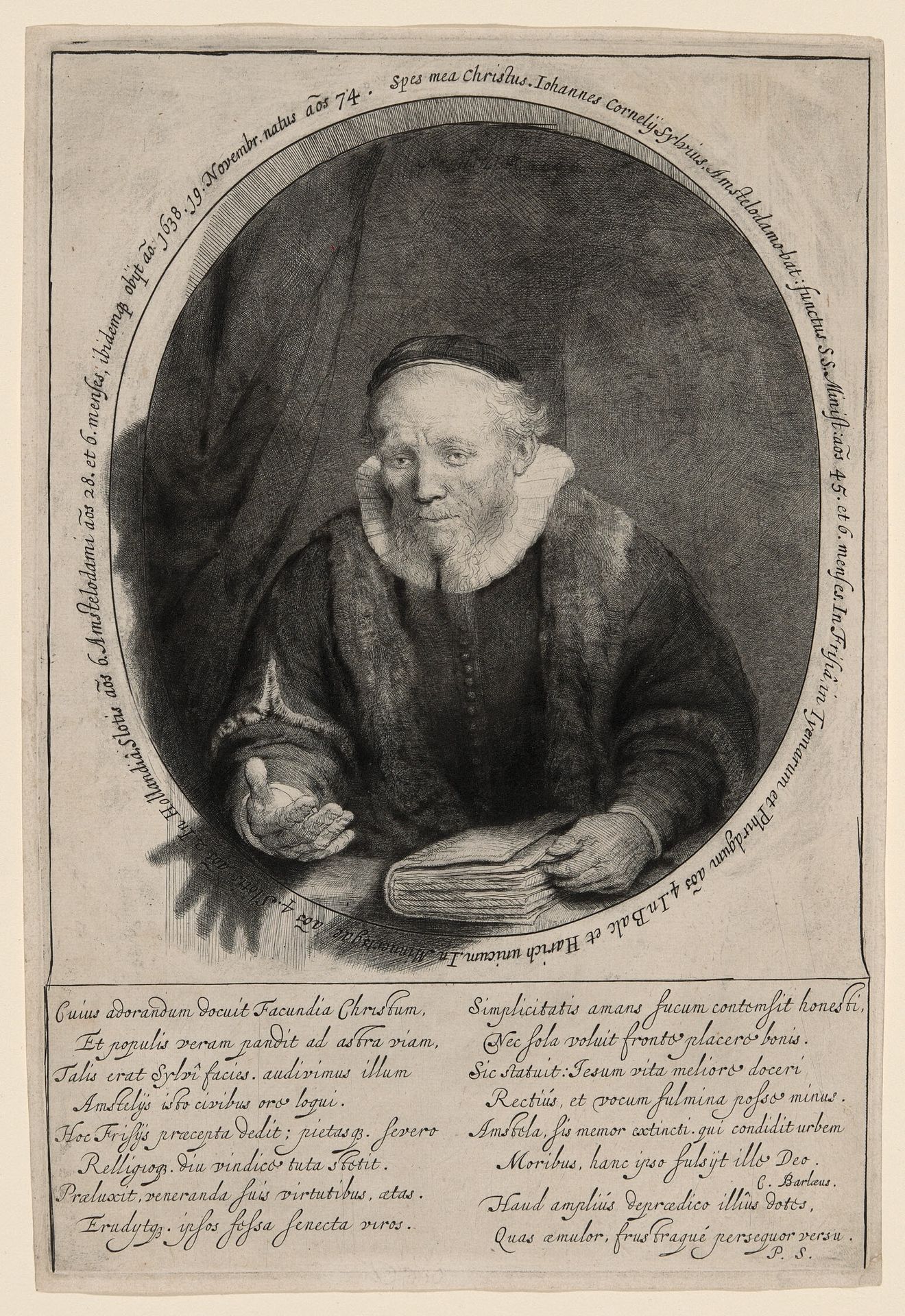 Jan Cornelius Sylvius, Preacher by Rembrandt van Rijn