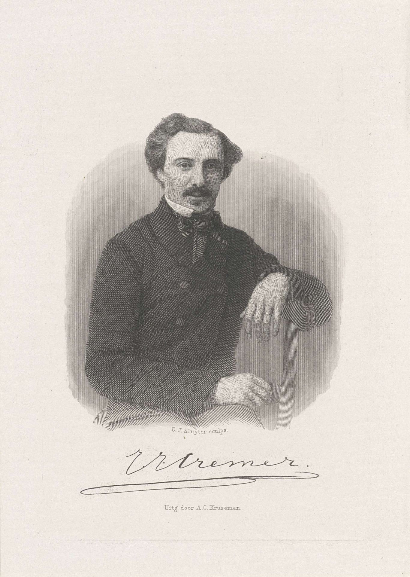 Portret van de schrijver en schilder Jacob Cremer by Dirk Jurriaan Sluyter