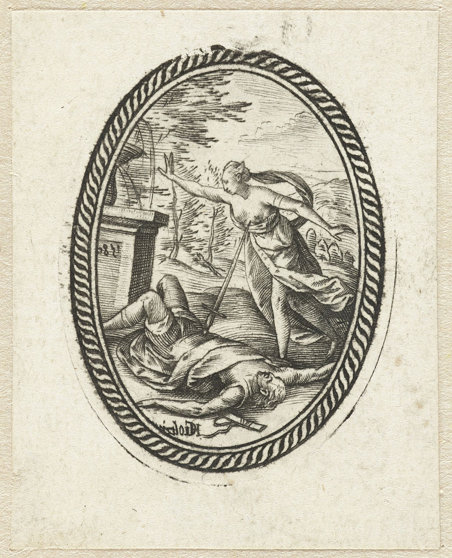 Pyramus en Thisbe by Hendrick Goltzius