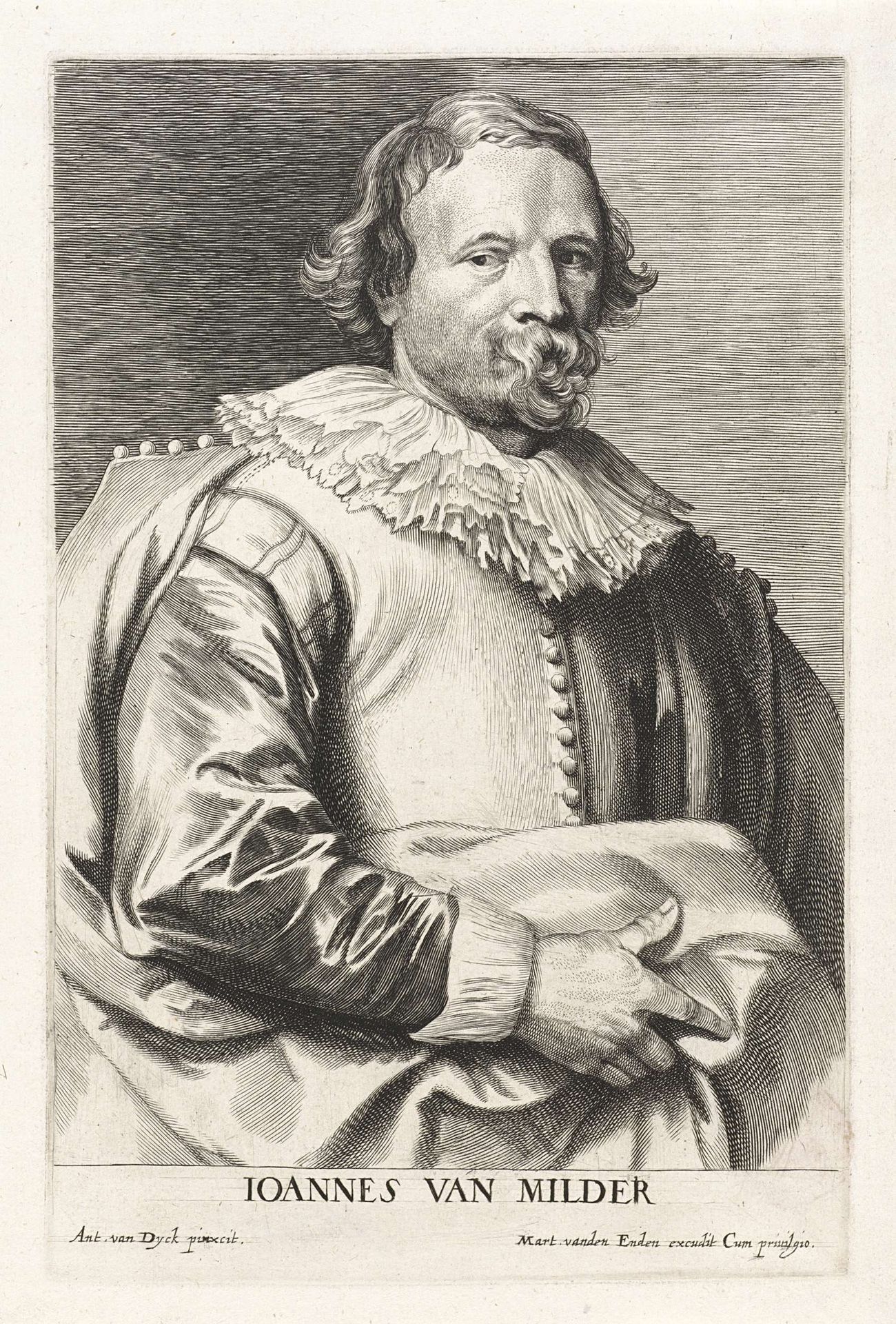 Portret van Johannes van Mildert by Lucas Vorsterman I