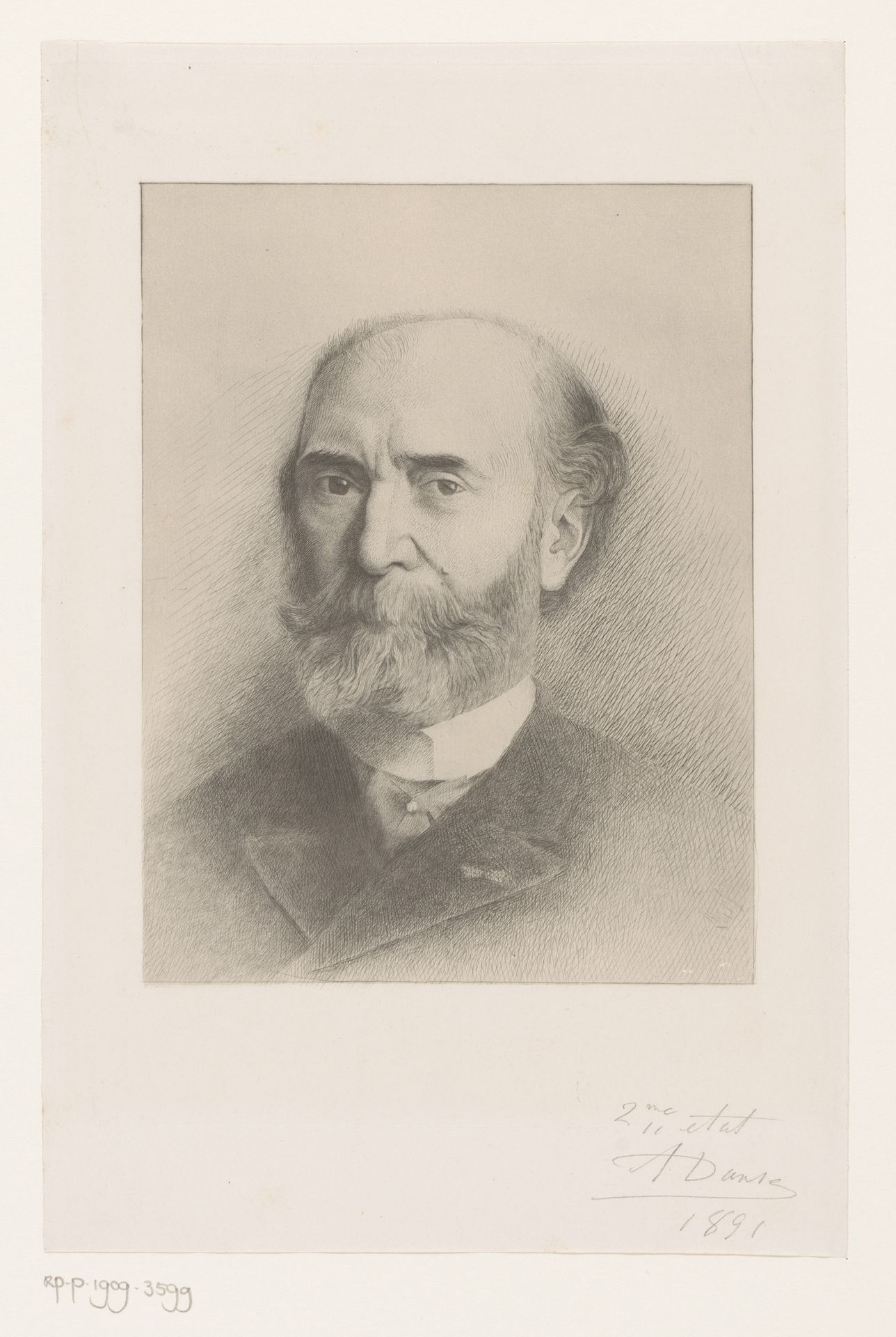 Portret van Jean Baptiste Michiels by Auguste Danse