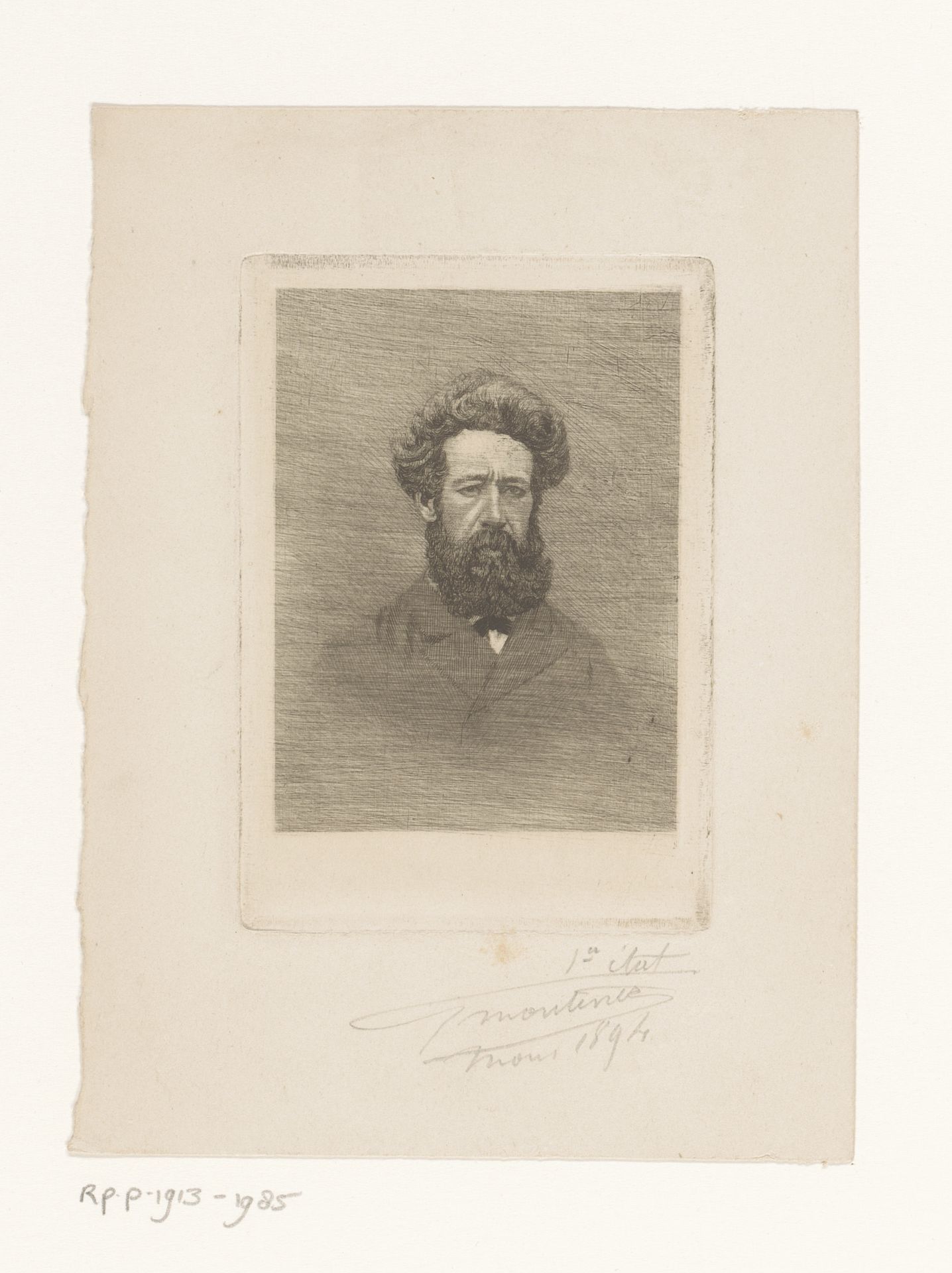 Portret van een onbekende man, mogelijk Détail by Georges Montenez