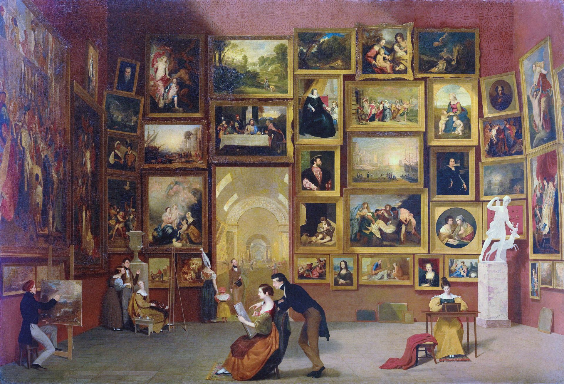 Gallery of the Louvre by Samuel Morse