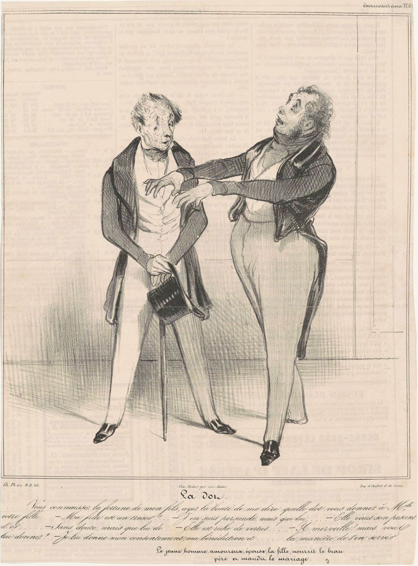 La Dot...vous connaissez la fortune... by Honoré Daumier