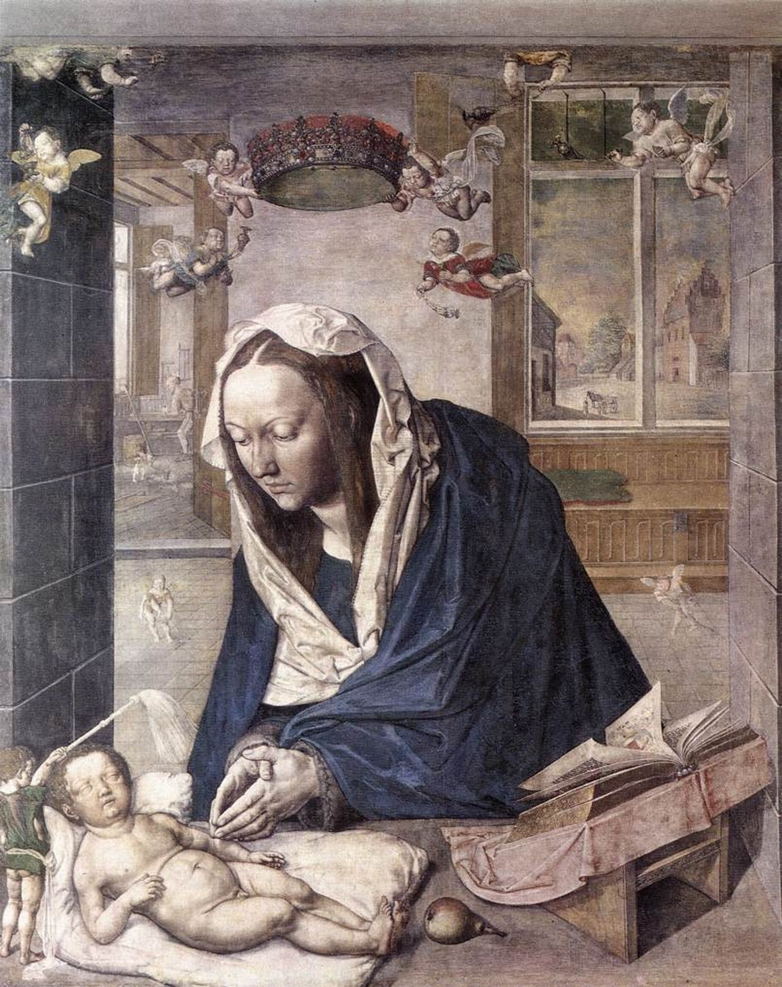 Dresden Altarpiece (central panel - Madonna and Child) by Albrecht Durer