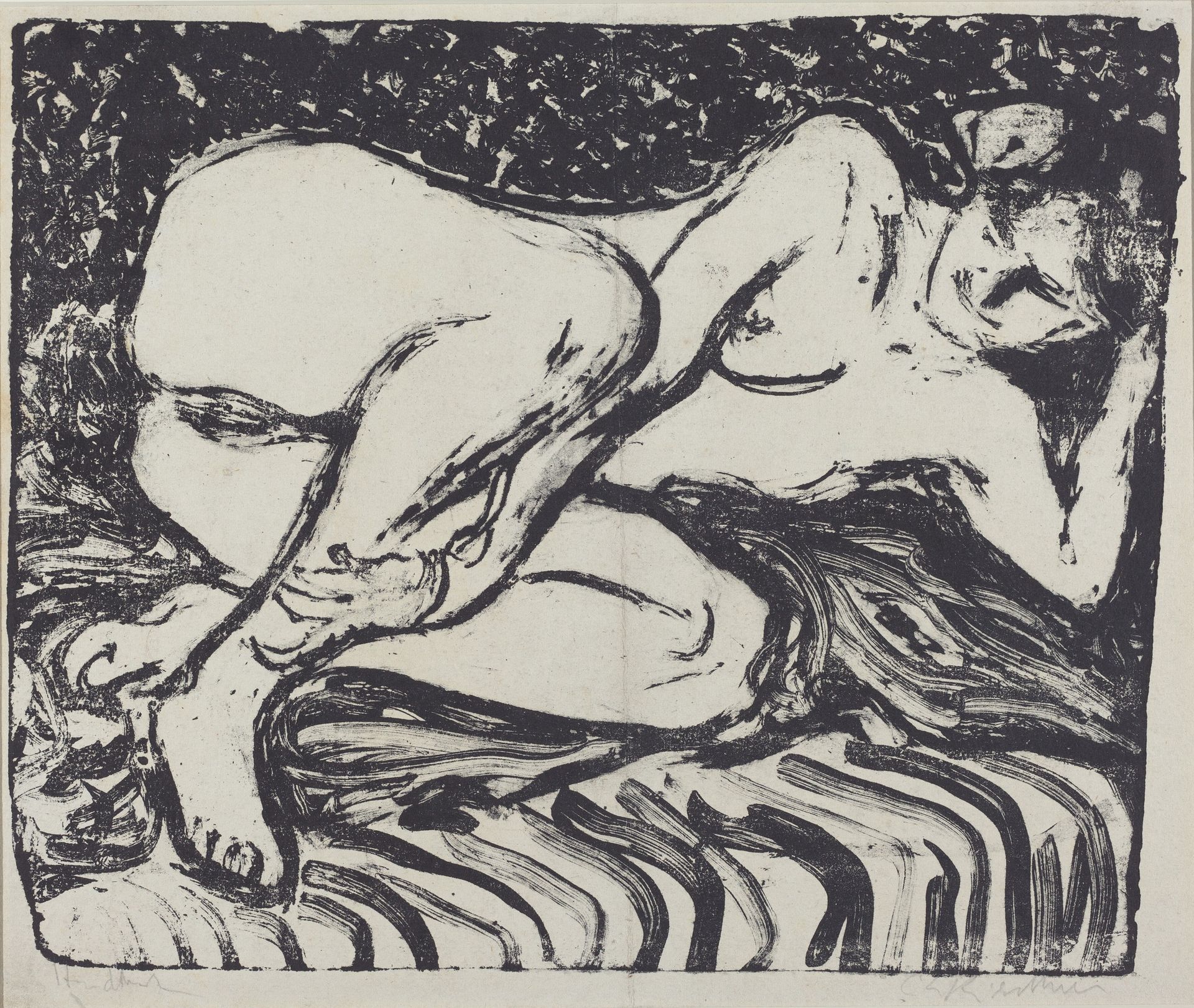 Reclining Nude by Ernst Ludwig Kirchner