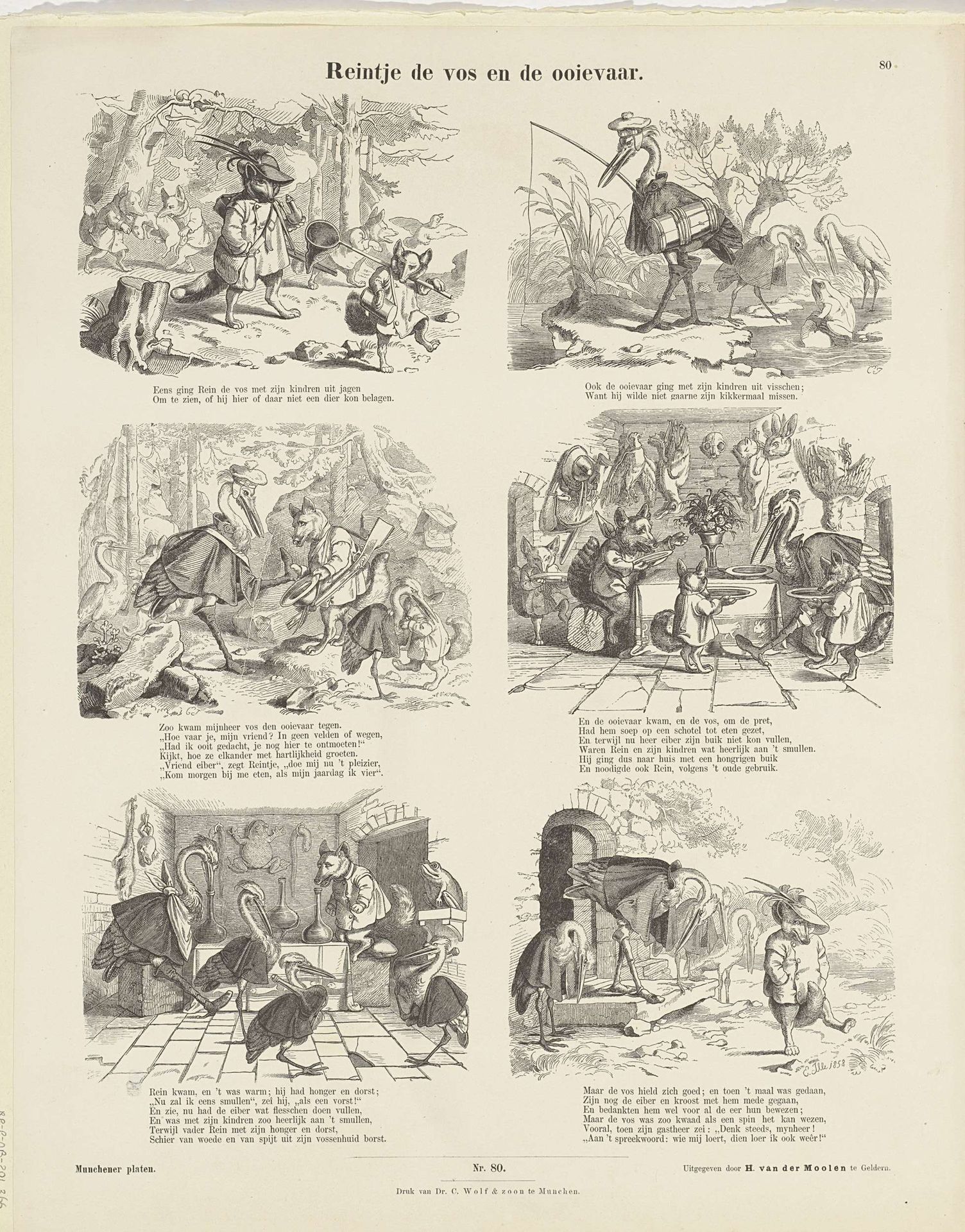 Reintje de vos en de ooievaar by E. Ille