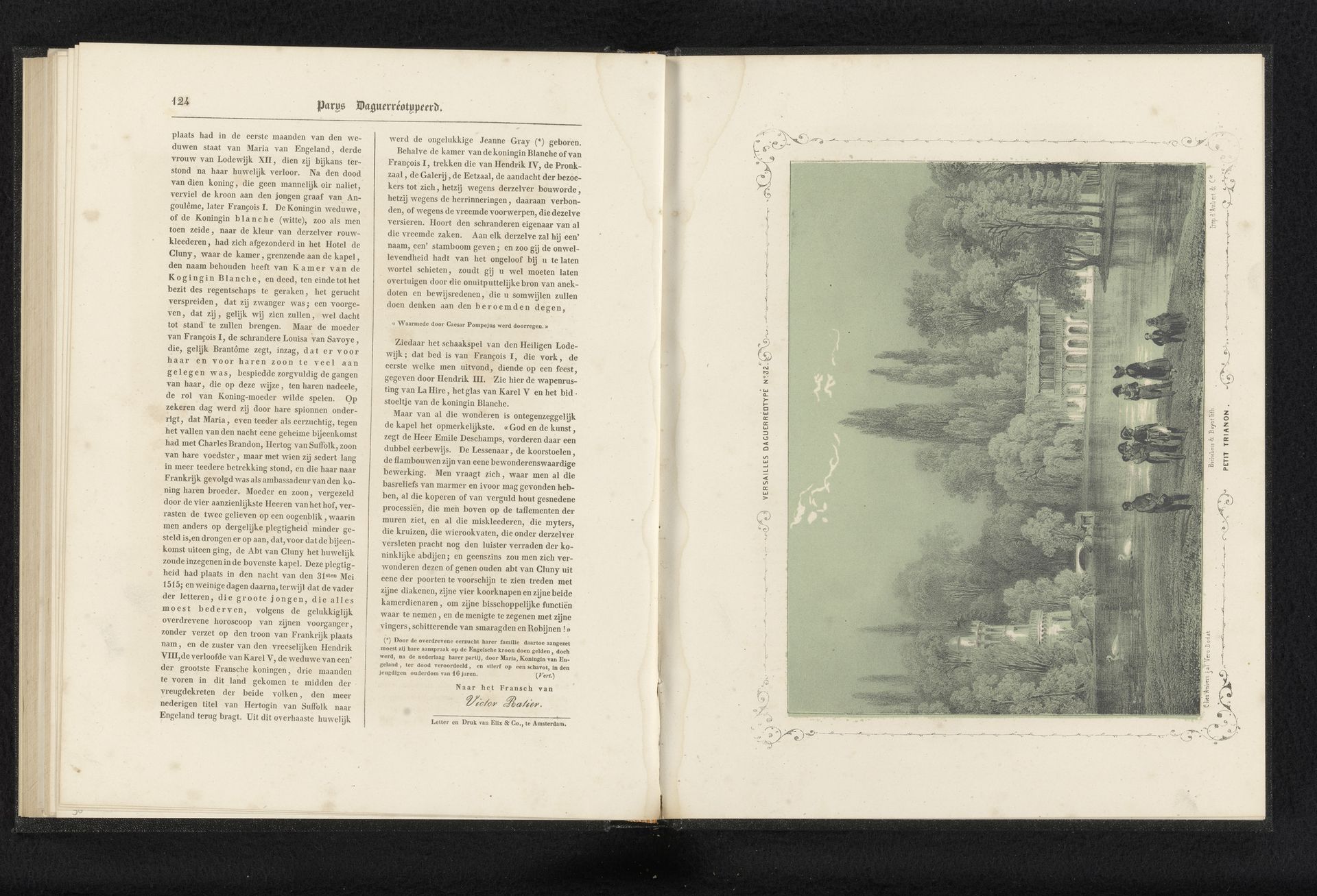 Klein Trianon in de kasteeltuin van Versailles by Alphonse Bichebois