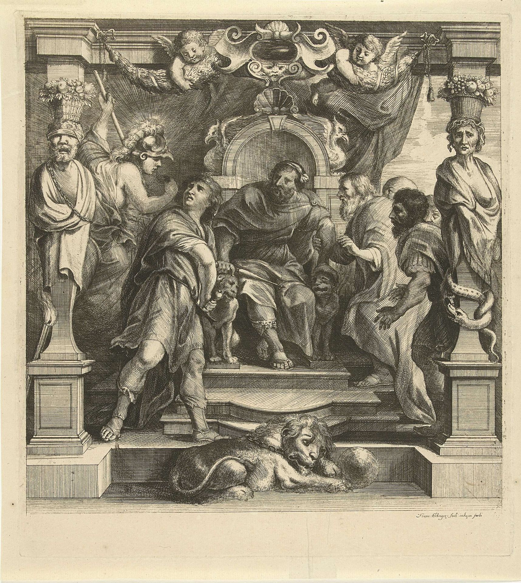 Twist van Achilles met Agamemnon by Franz Ertinger