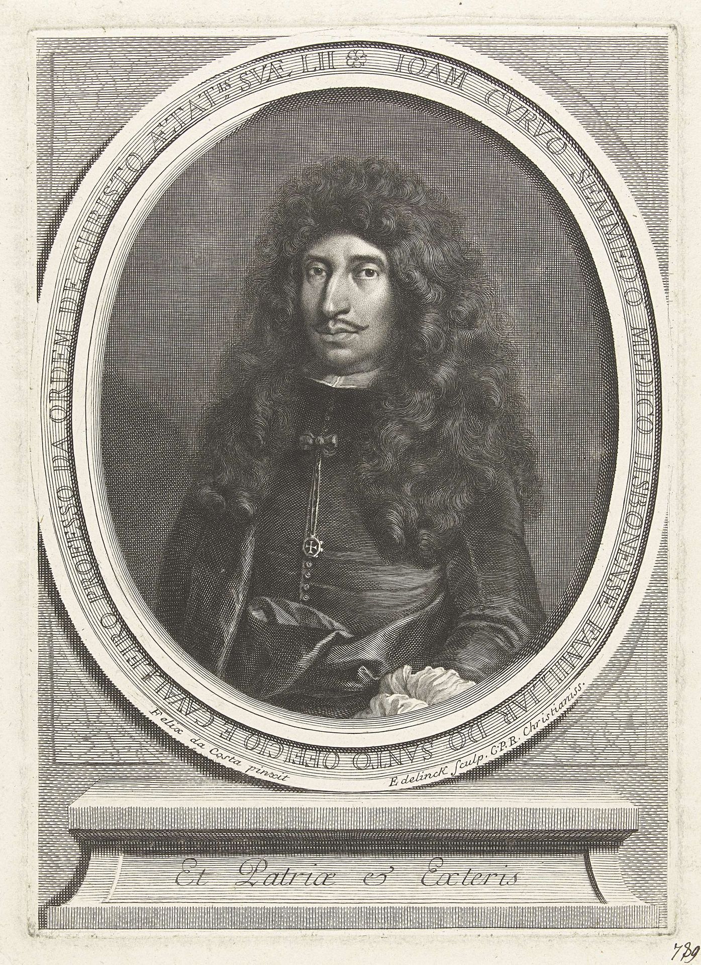 Portret van Jean Curvo-Semmedo by Gérard Edelinck