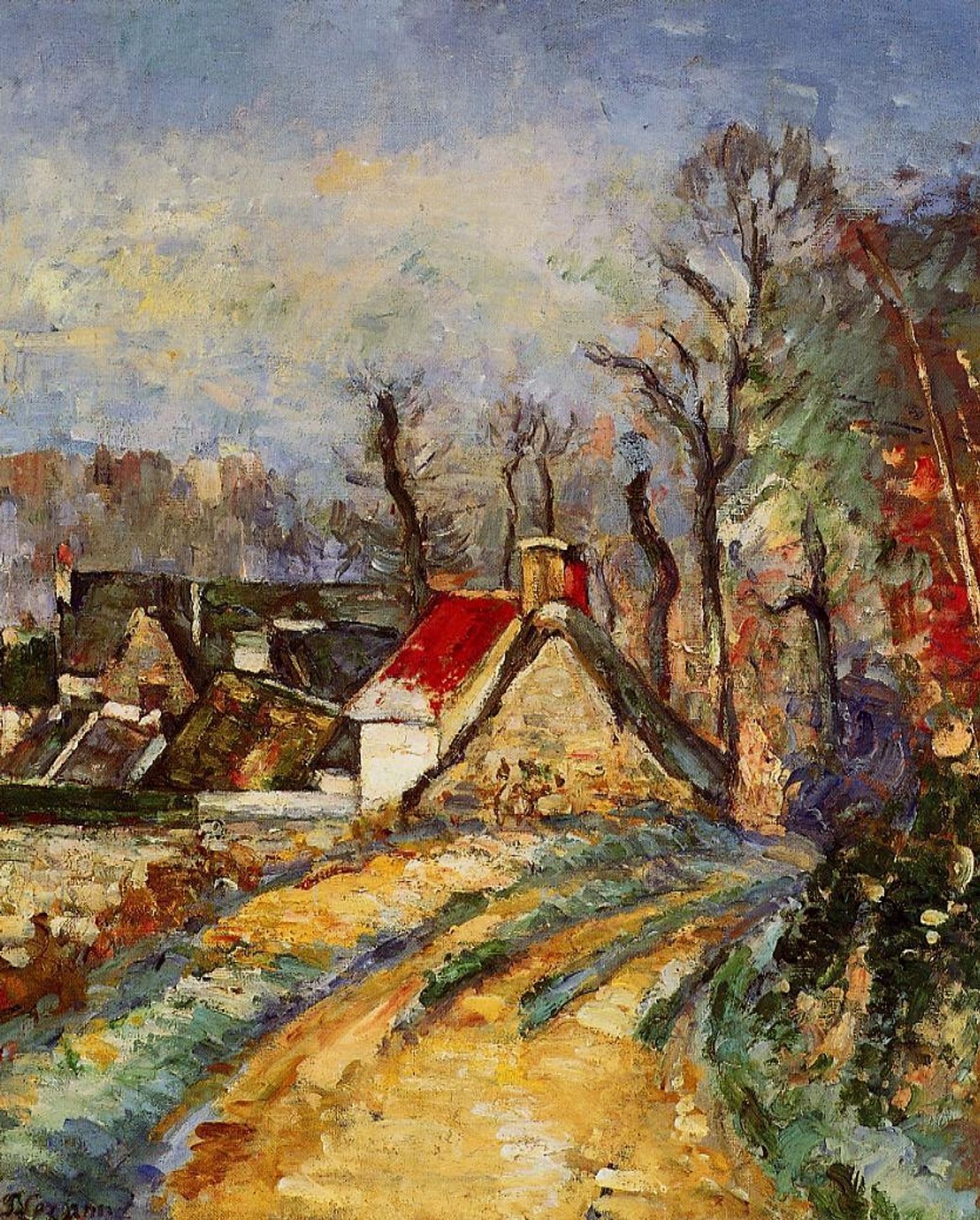 The Turn in the Road at Auvers by Paul Cézanne