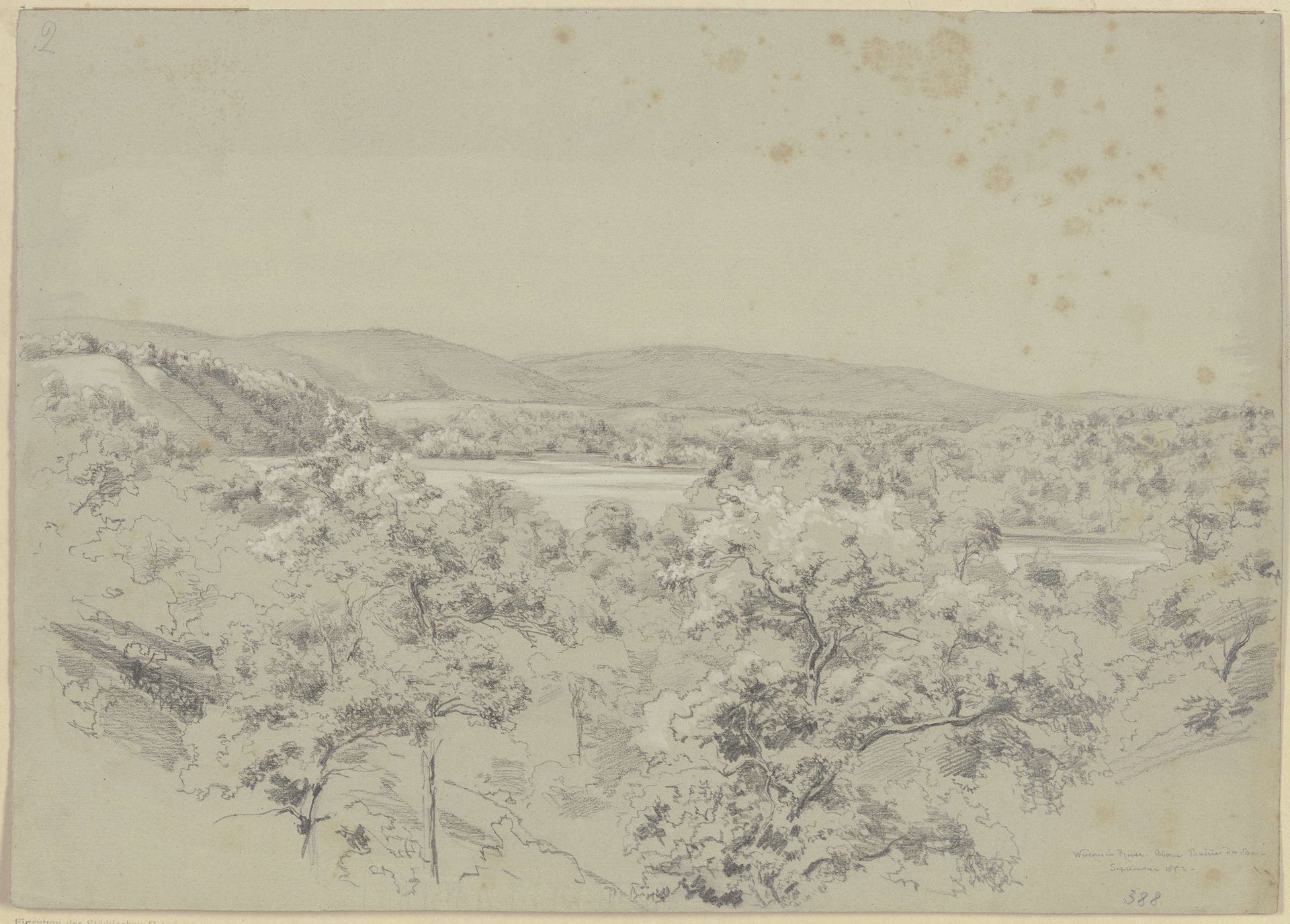 Wisconsin River, above Prairie du Soc (Original Title) by Adolf Hoeffler