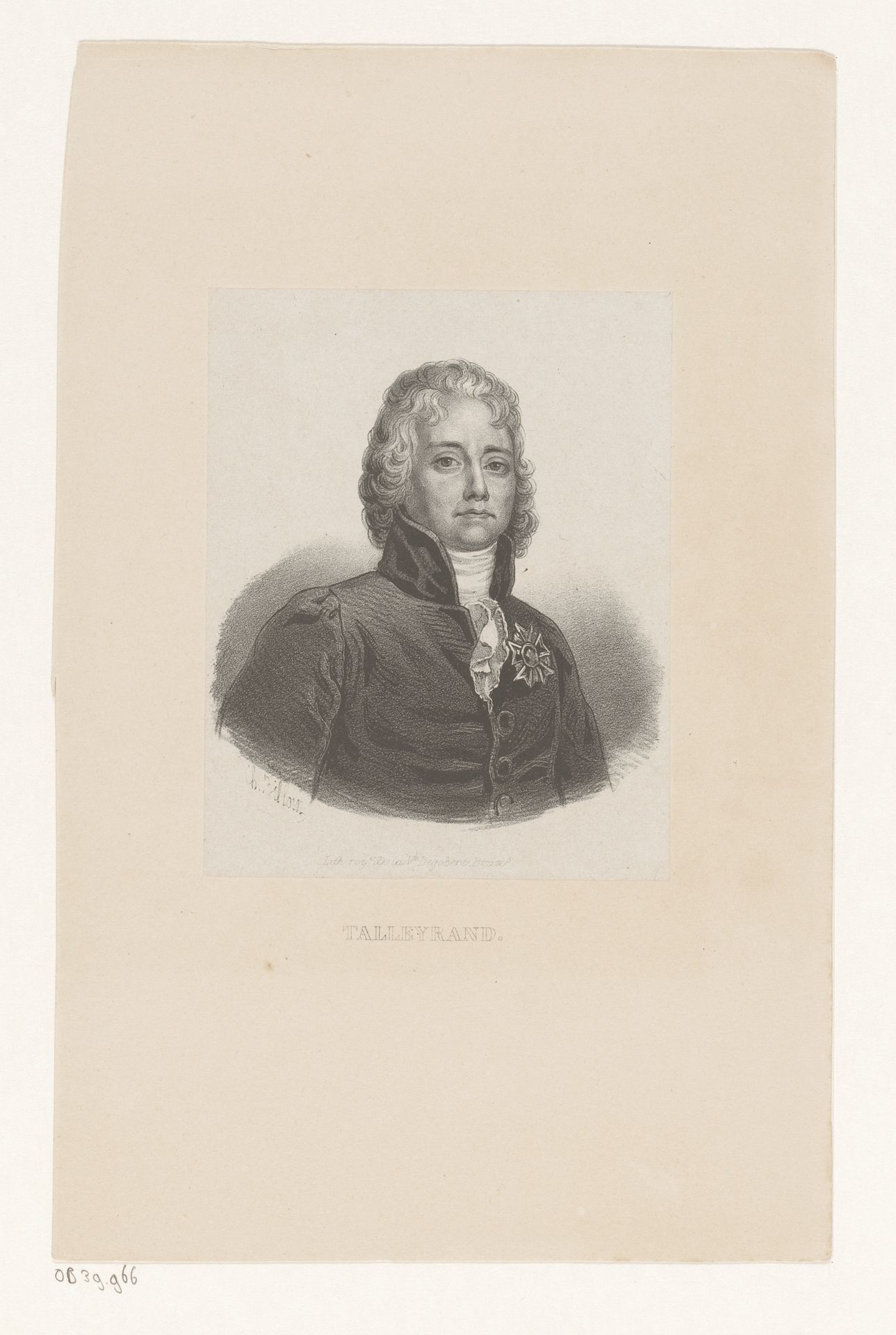 Portret van Charles Maurice hertog van Talleyrand-Périgord by Charles Billoin