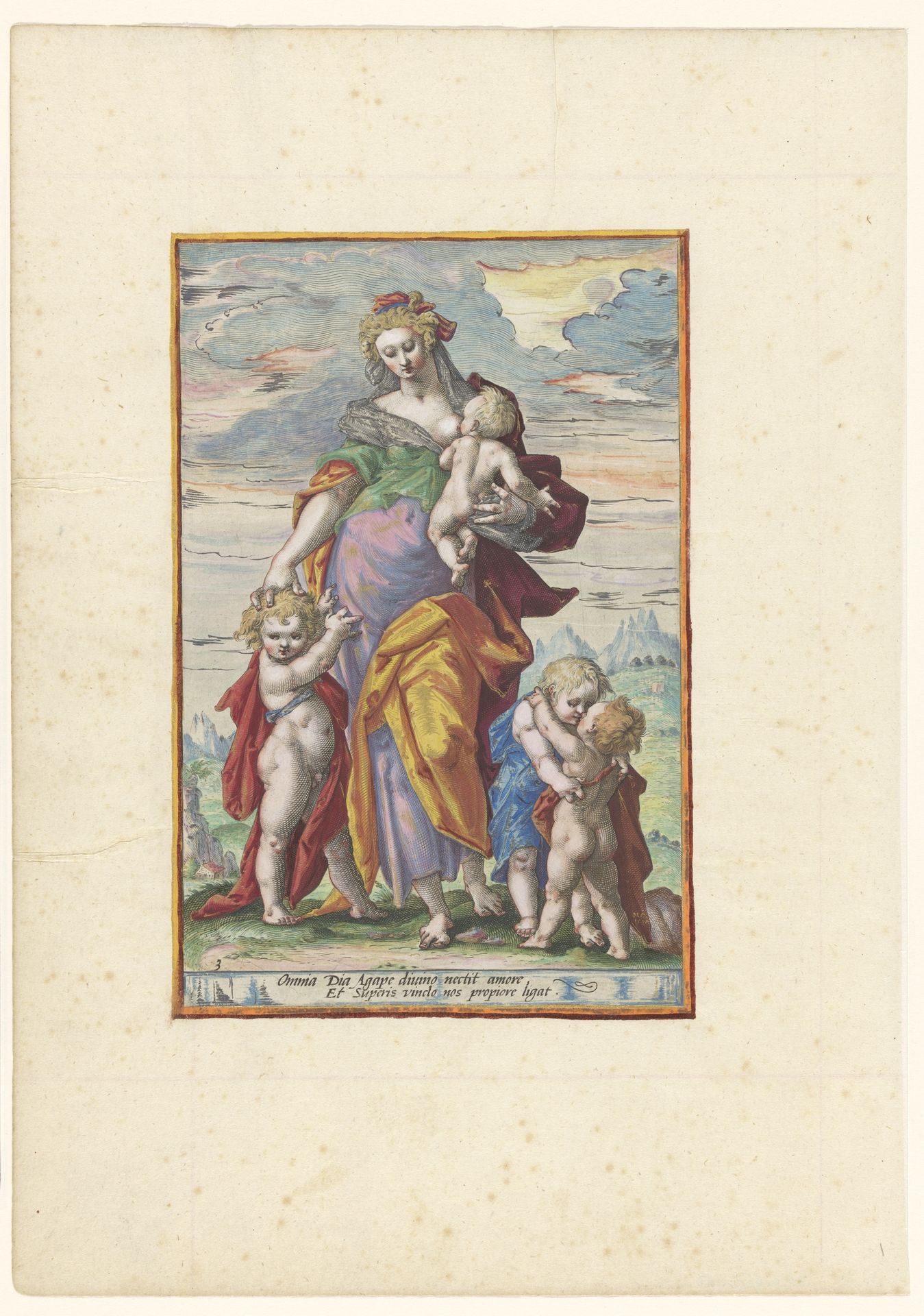 Naastenliefde (Caritas) by Jacob Matham