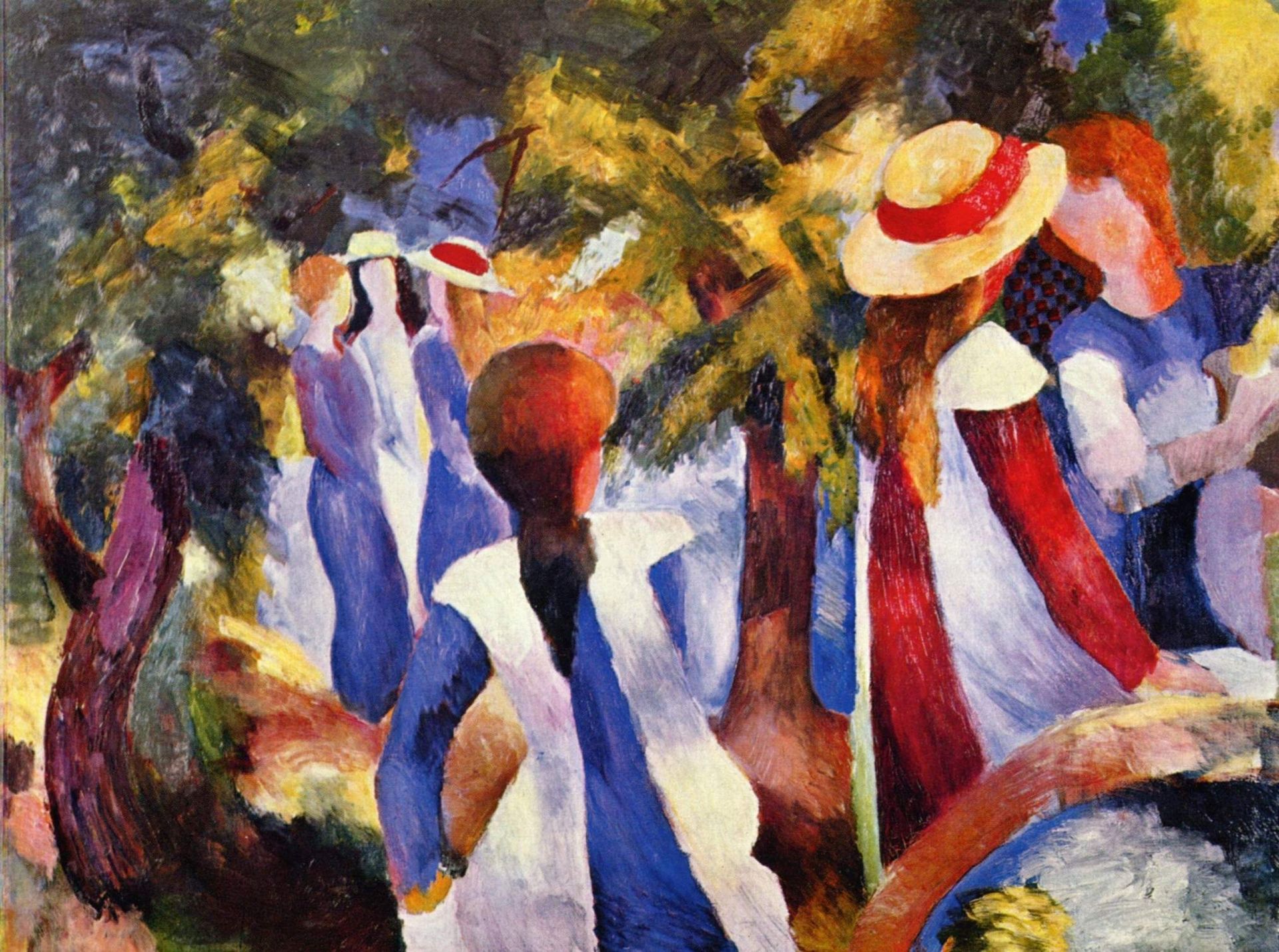 Girl in the greenery by August Macke