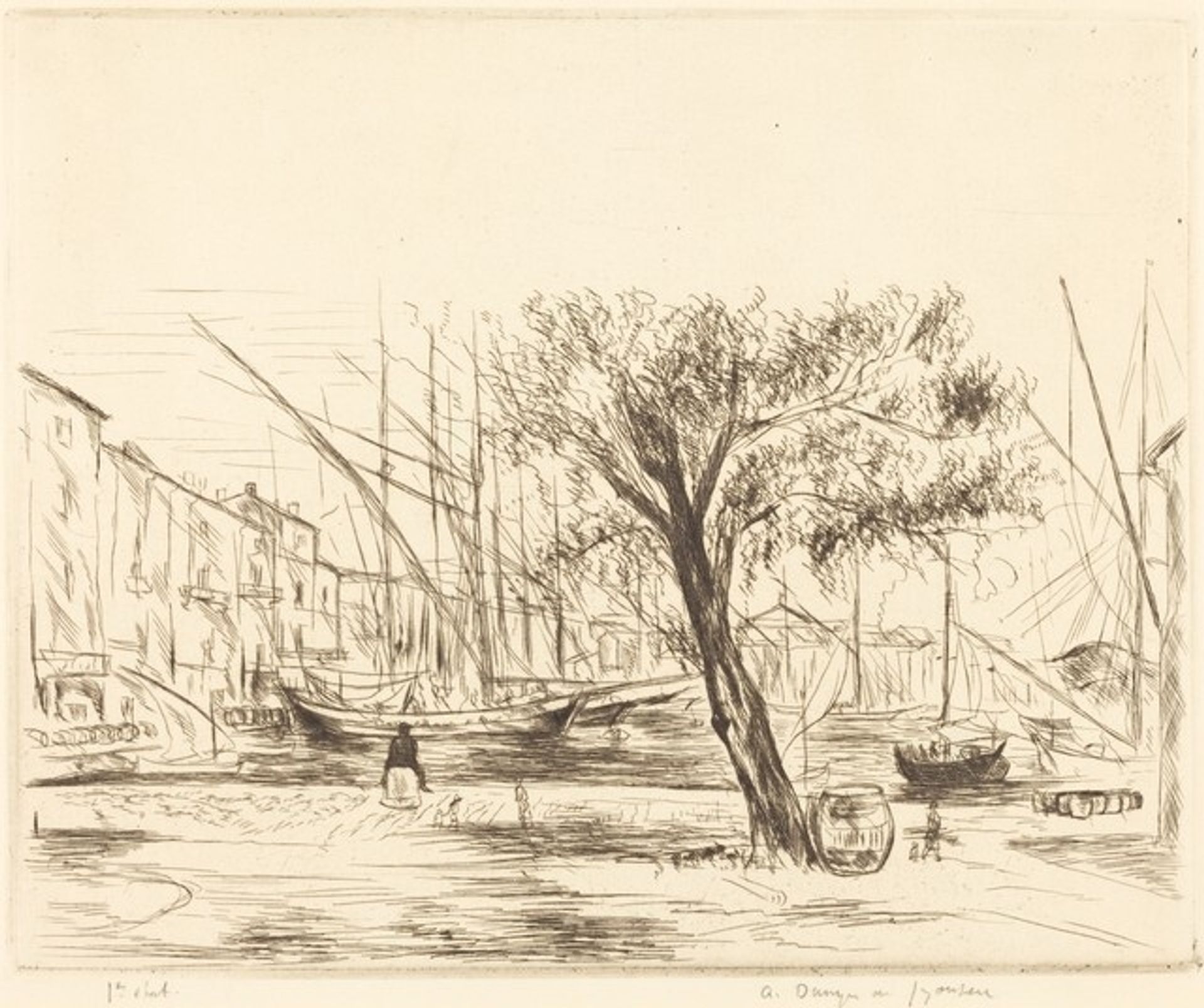 Harbor, Saint-Tropez (Saint-Tropez, le port) by Andre Dunoyer de Segonzac