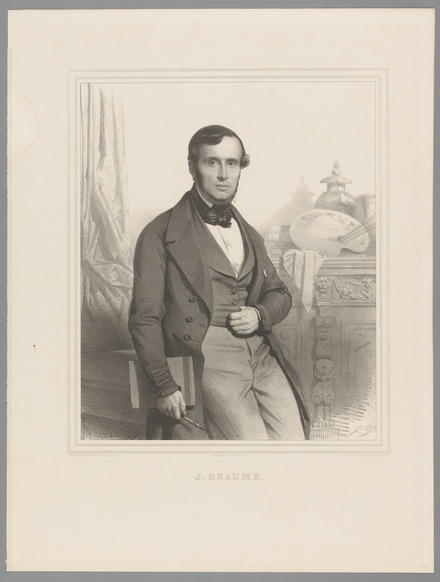 Portret van Joseph Beaume by Charles Baugniet