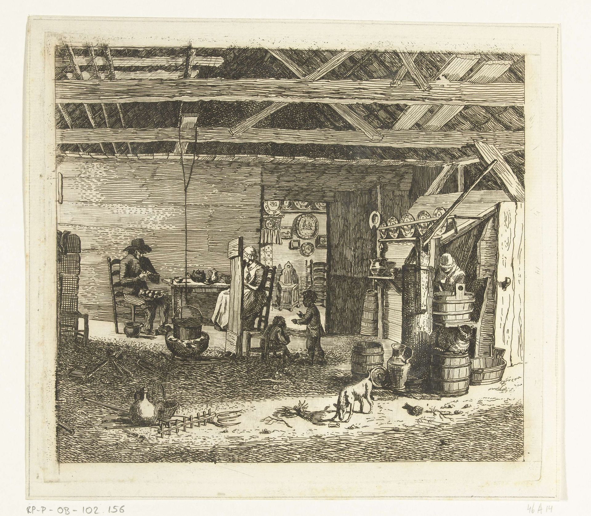 De stal van herberg 't Molentje buiten de Utrechtse poort by Anthonie van den Bos