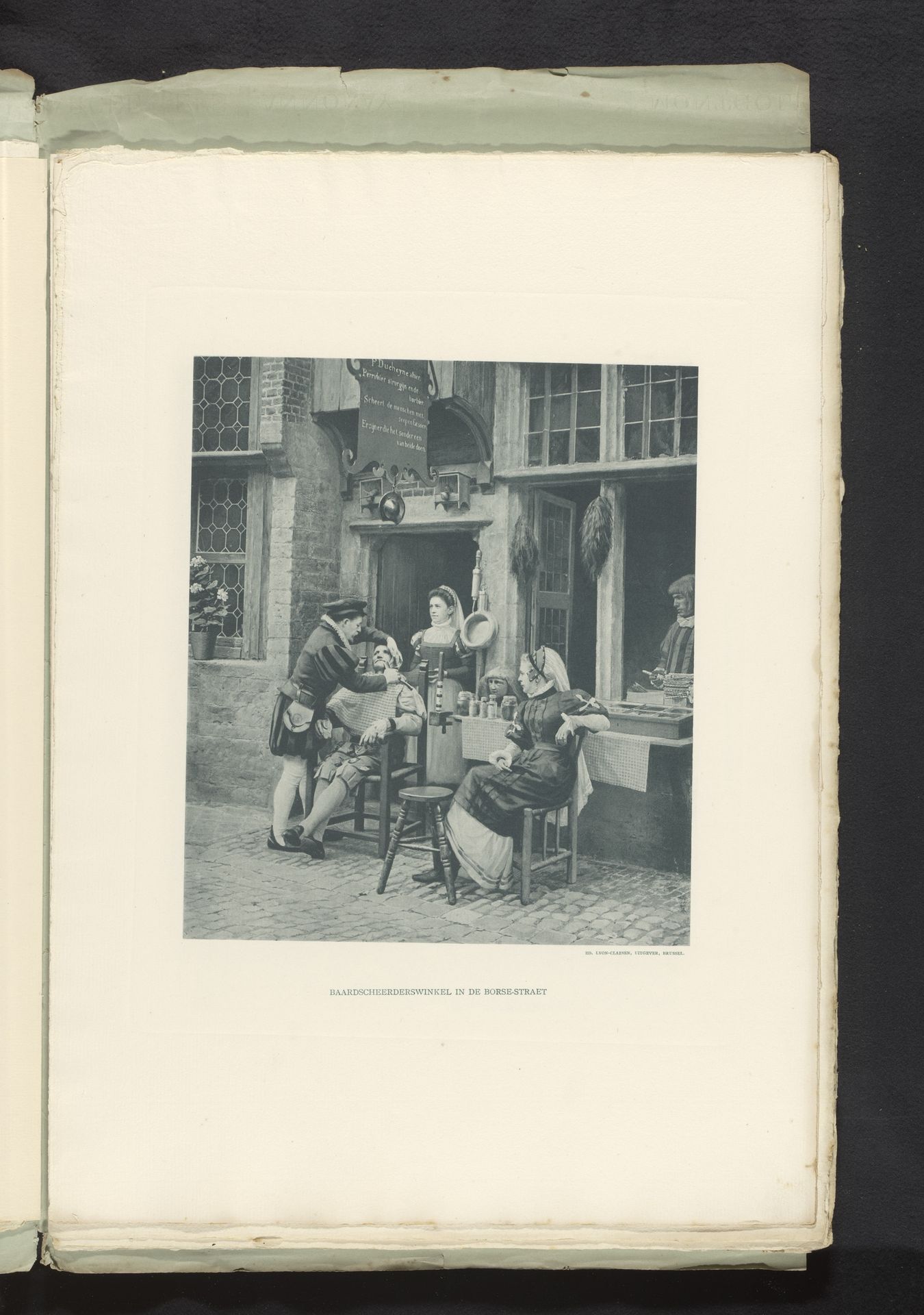 Kapperszaak voor baarden in Oud-Antwerpen op de Wereldtentoonstelling van 1894 in Antwerpen by Anonymous