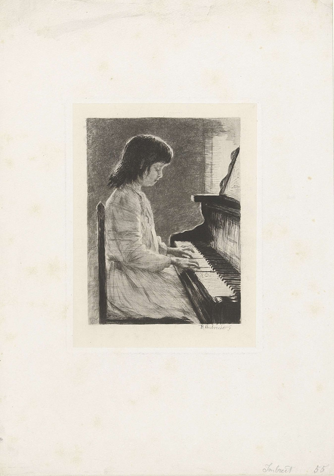 Pianospelend meisje by Bramine Hubrecht