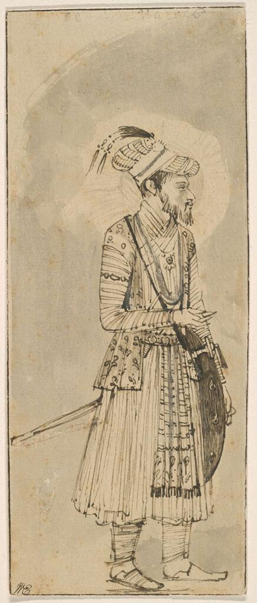 Portrait of Aurangzeb (after a Mughal painting) by Rembrandt van Rijn