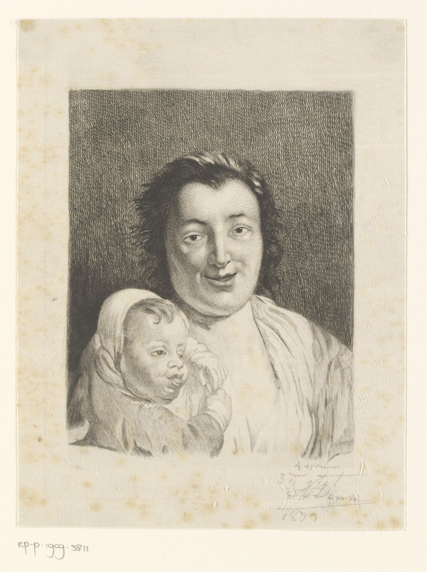 Moeder met baby op de arm by Auguste Danse