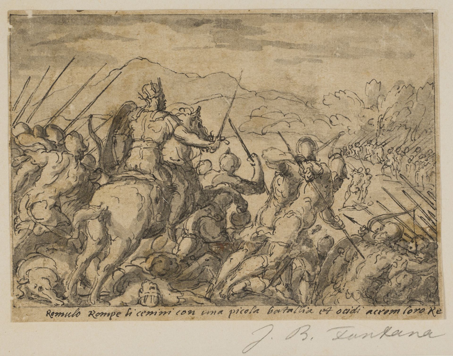 Acron attacking Romulus by Giovanni Battista Fontana