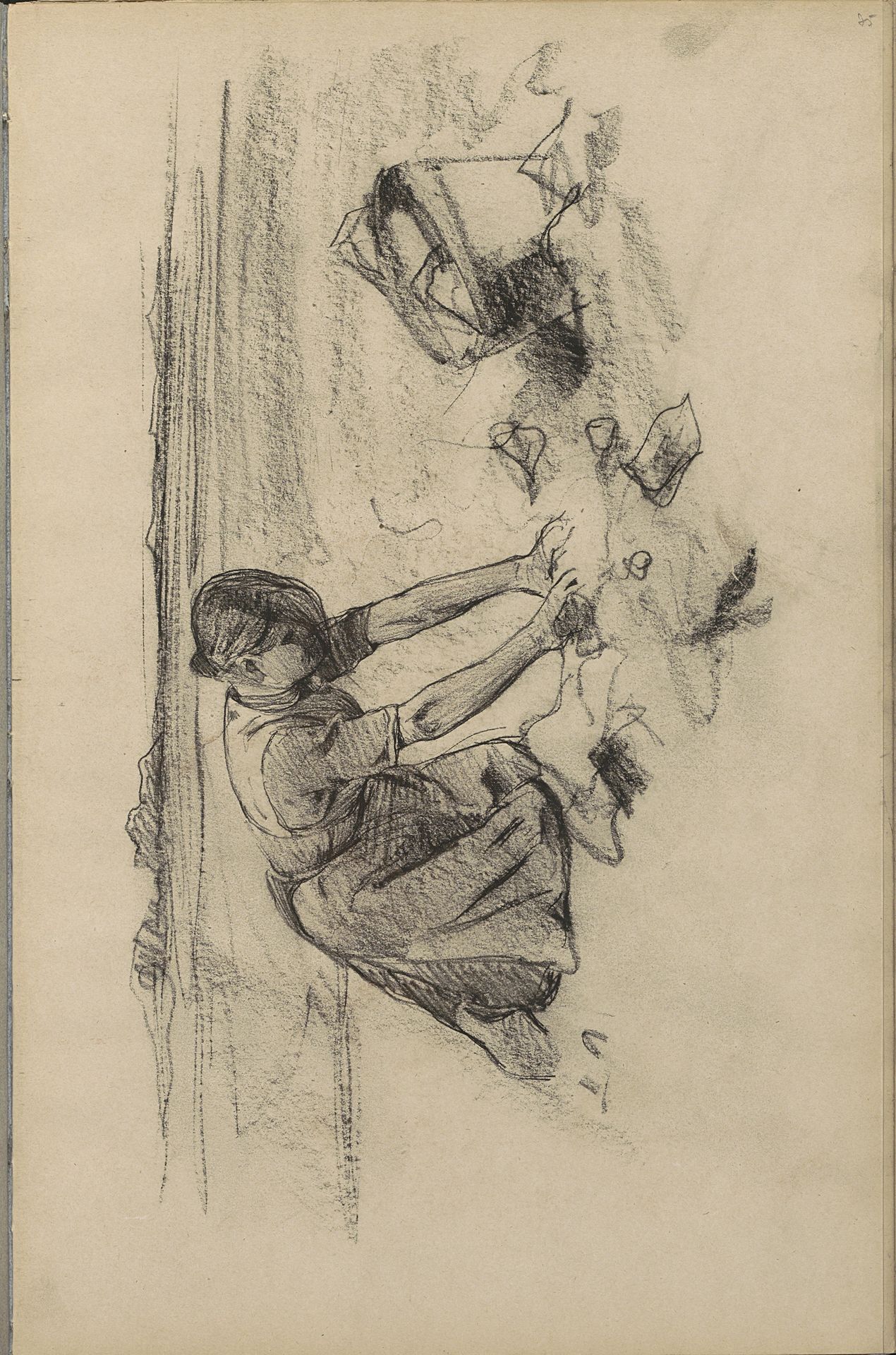 Geknielde aardappelrooister by Willem Witsen