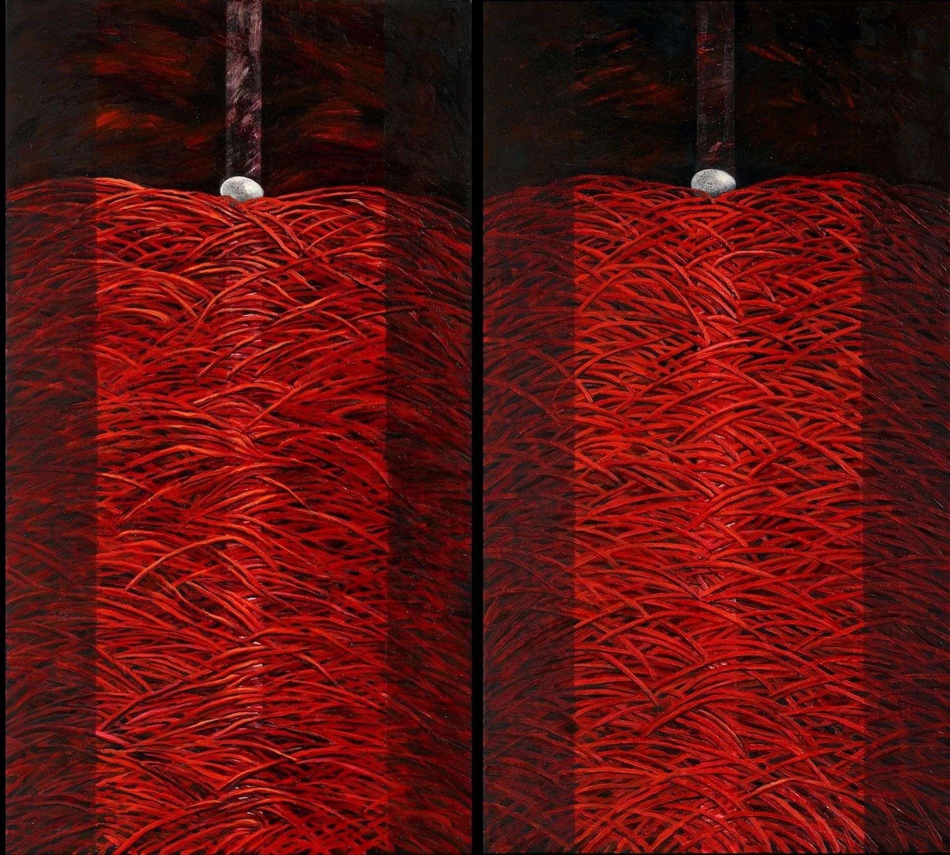 Red - Diptych by Małgorzata Serwatka