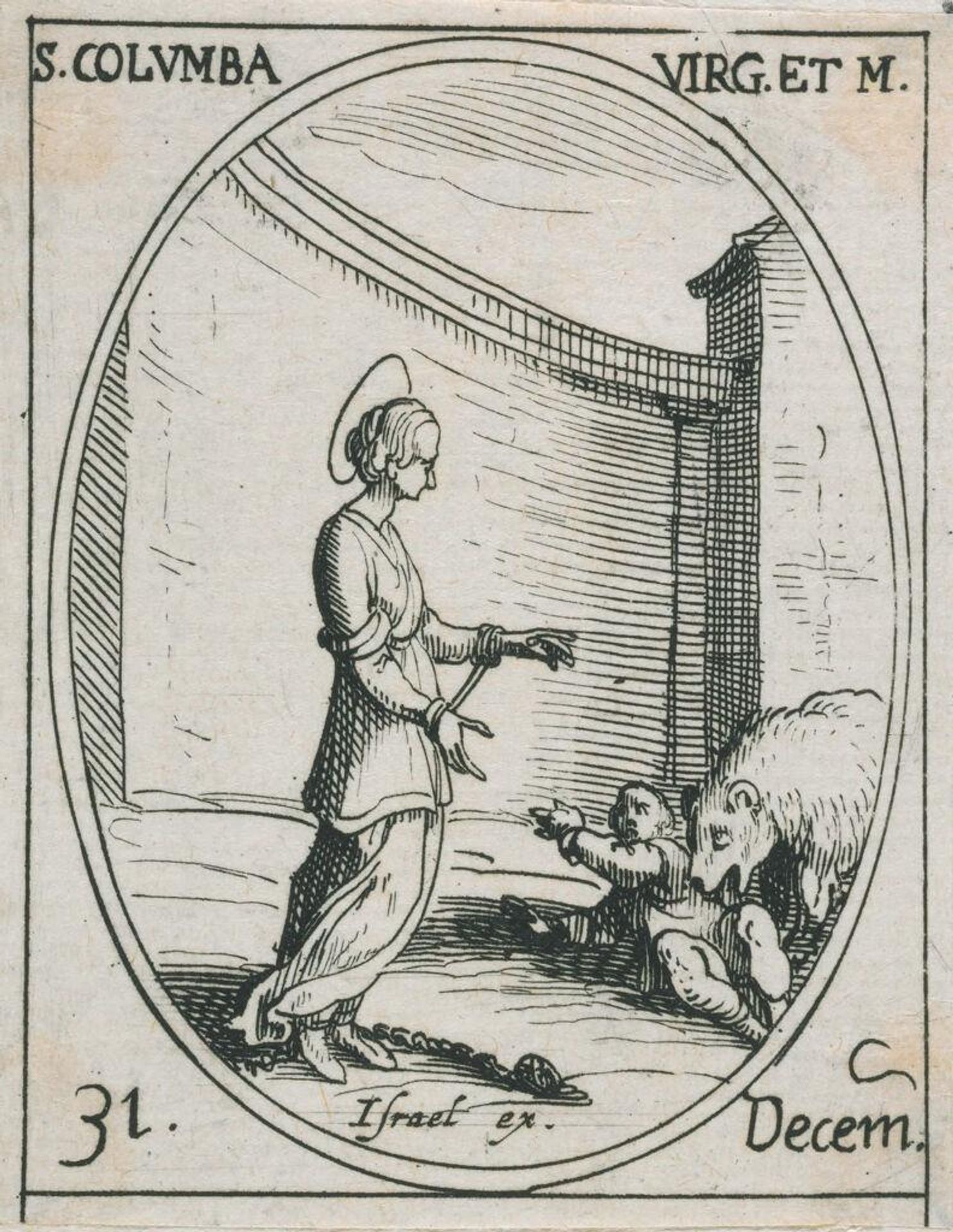 Saint Columba by Jacques Callot