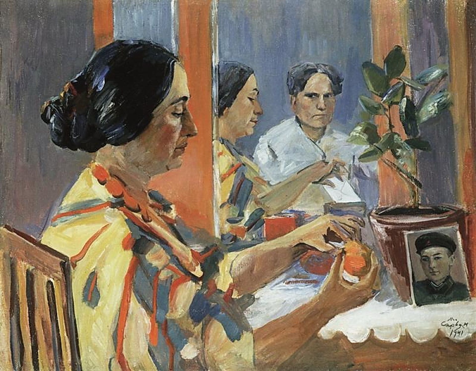 From the artist's life (Portrait of Lusik Saryan in profile) by Martiros Sarian