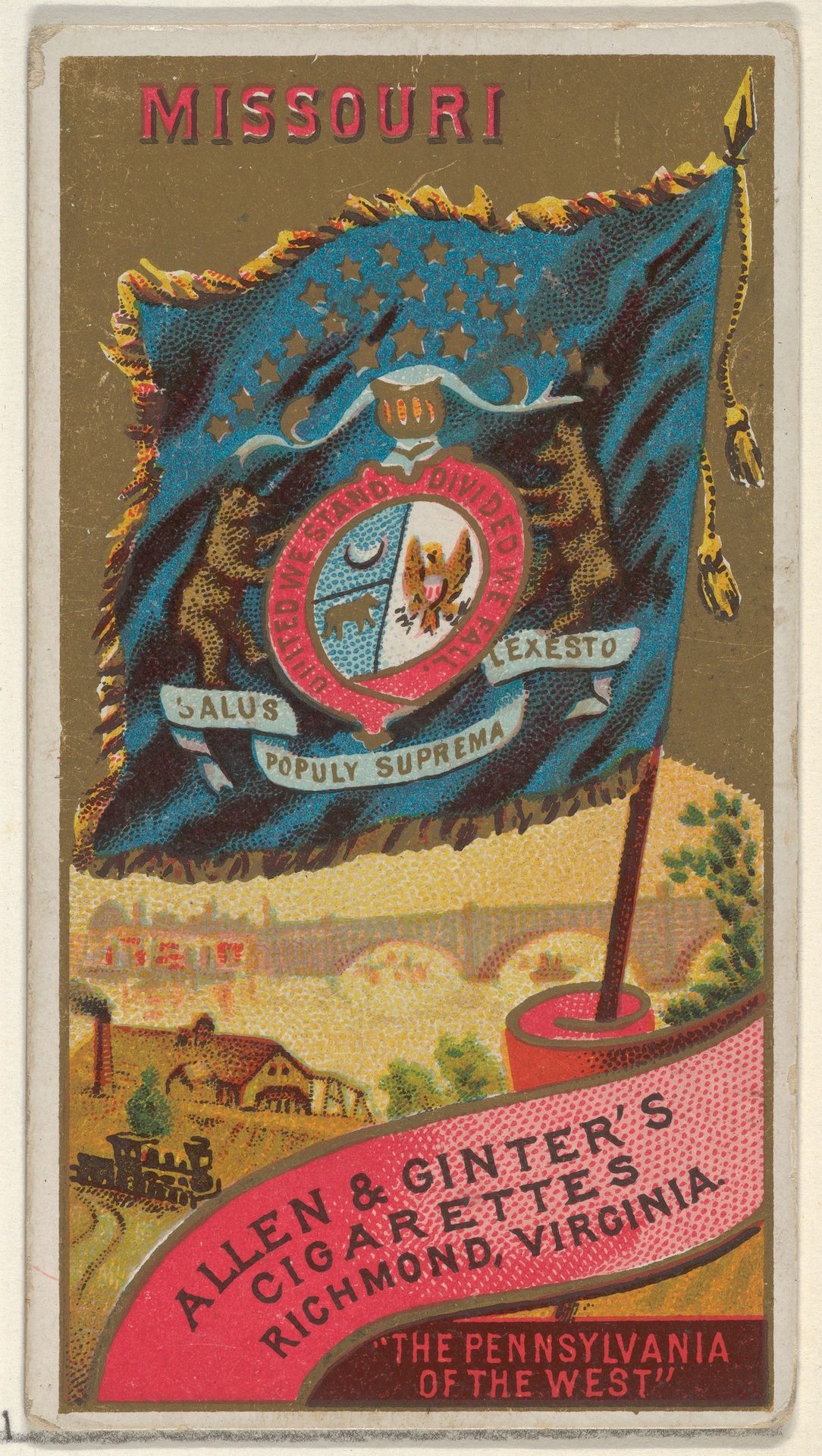 Missouri, from Flags of the States and Territories (N11) for Allen & Ginter Cigarettes Brands by Allen & Ginter