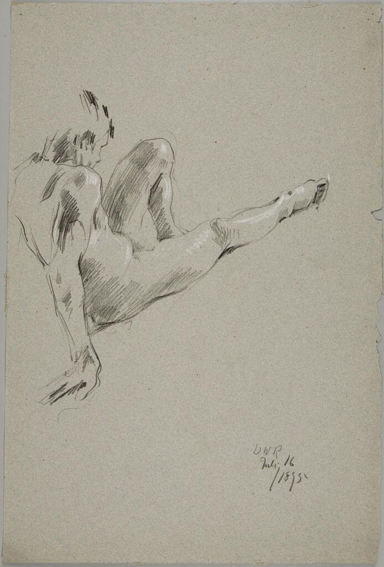Seated Male Nude by Denman Waldo Ross