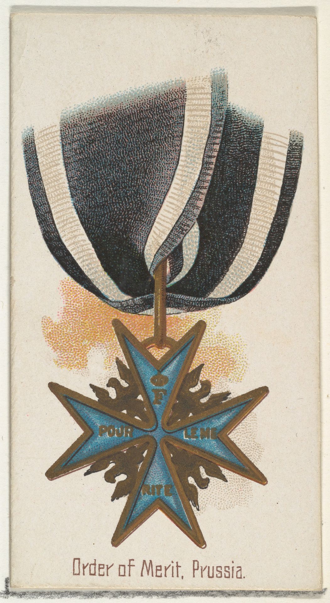 Order of Merit, Prussia, from the World's Decorations series (N30) for Allen & Ginter Cigarettes by Allen & Ginter