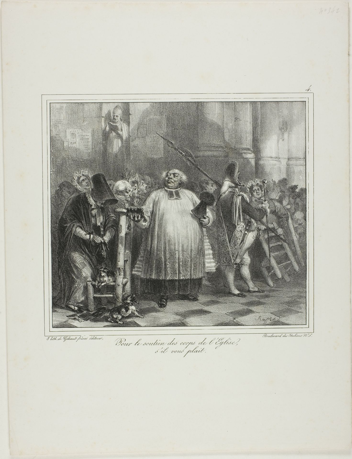 For the Support of the Church Staff, if You Please... by Auguste Raffet