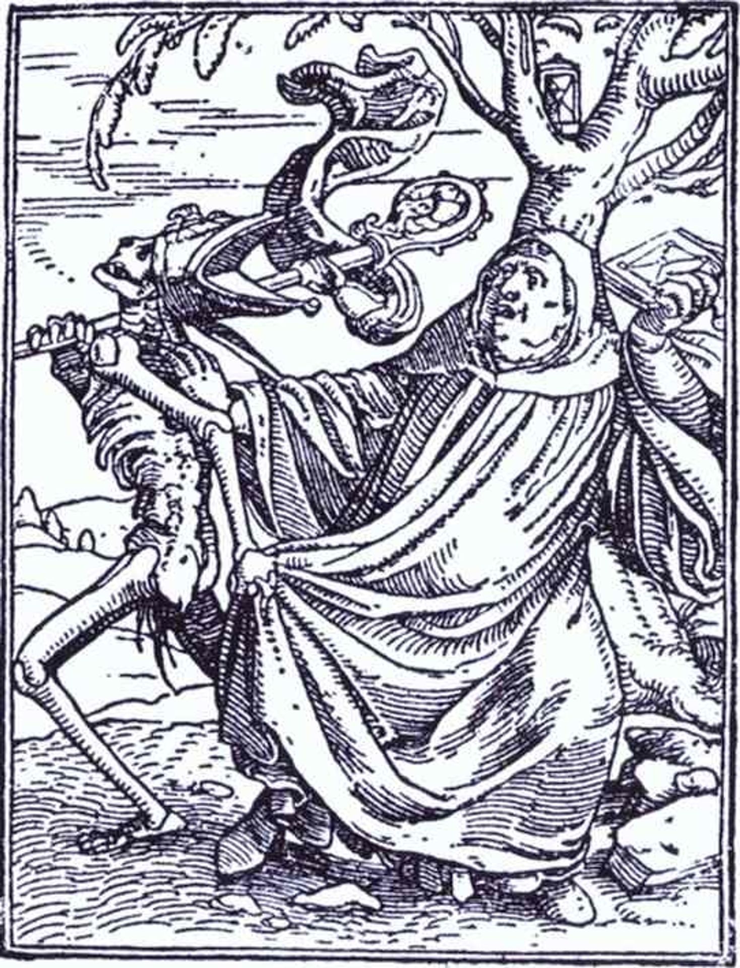 Death and the Abbott by Hans Holbein the Younger