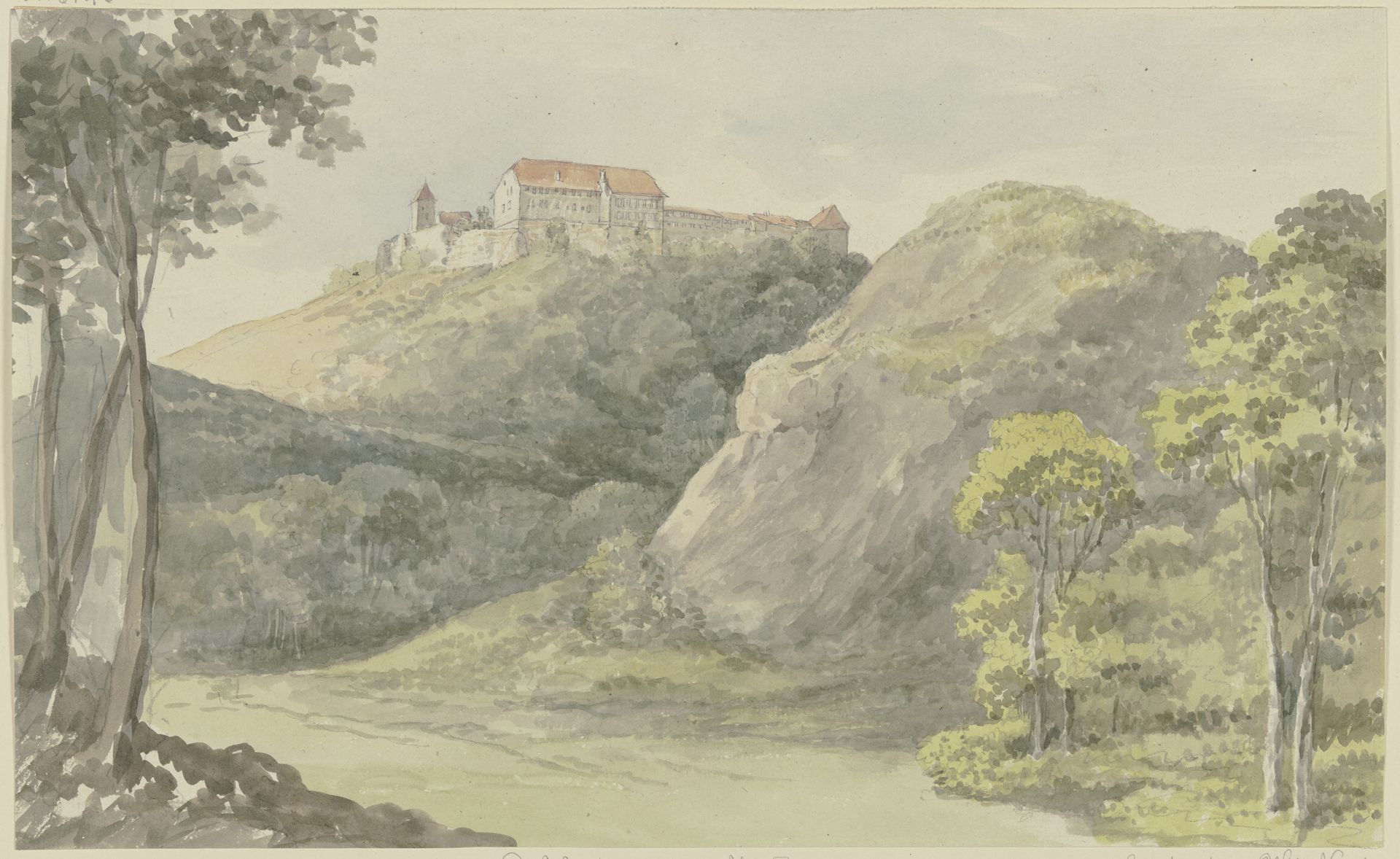 View of the Wartburg by Georg Melchior Kraus