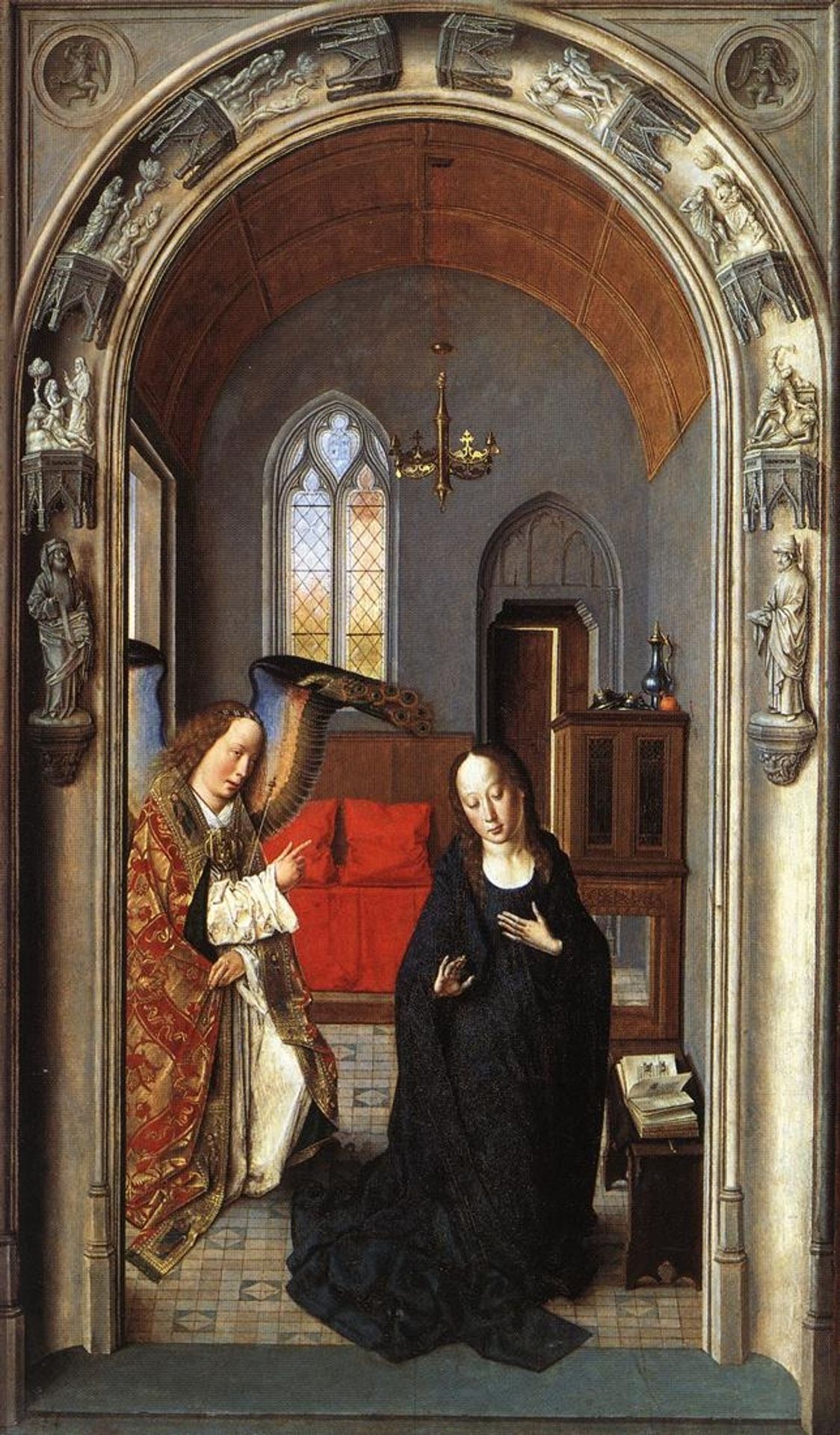 The Annunciation ((Polyptych of the Virgin, the wing) by Dirk Bouts