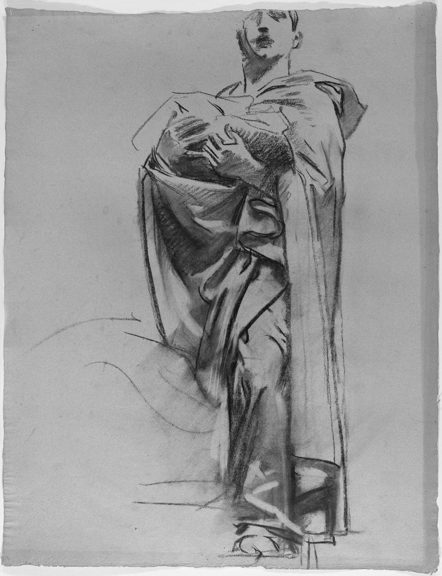 Standing Draped Male Figure, for Boston Public Library (?) by John Singer Sargent