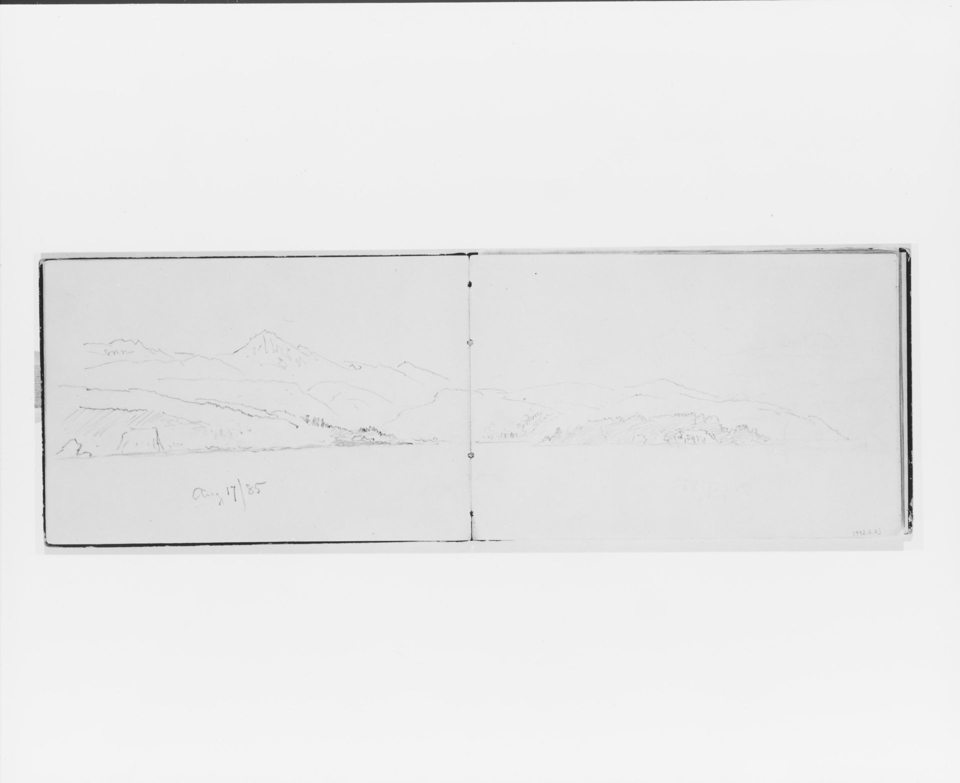 Aug 17/85: Mountain Landscape (from Sketchbook X) by William Trost Richards