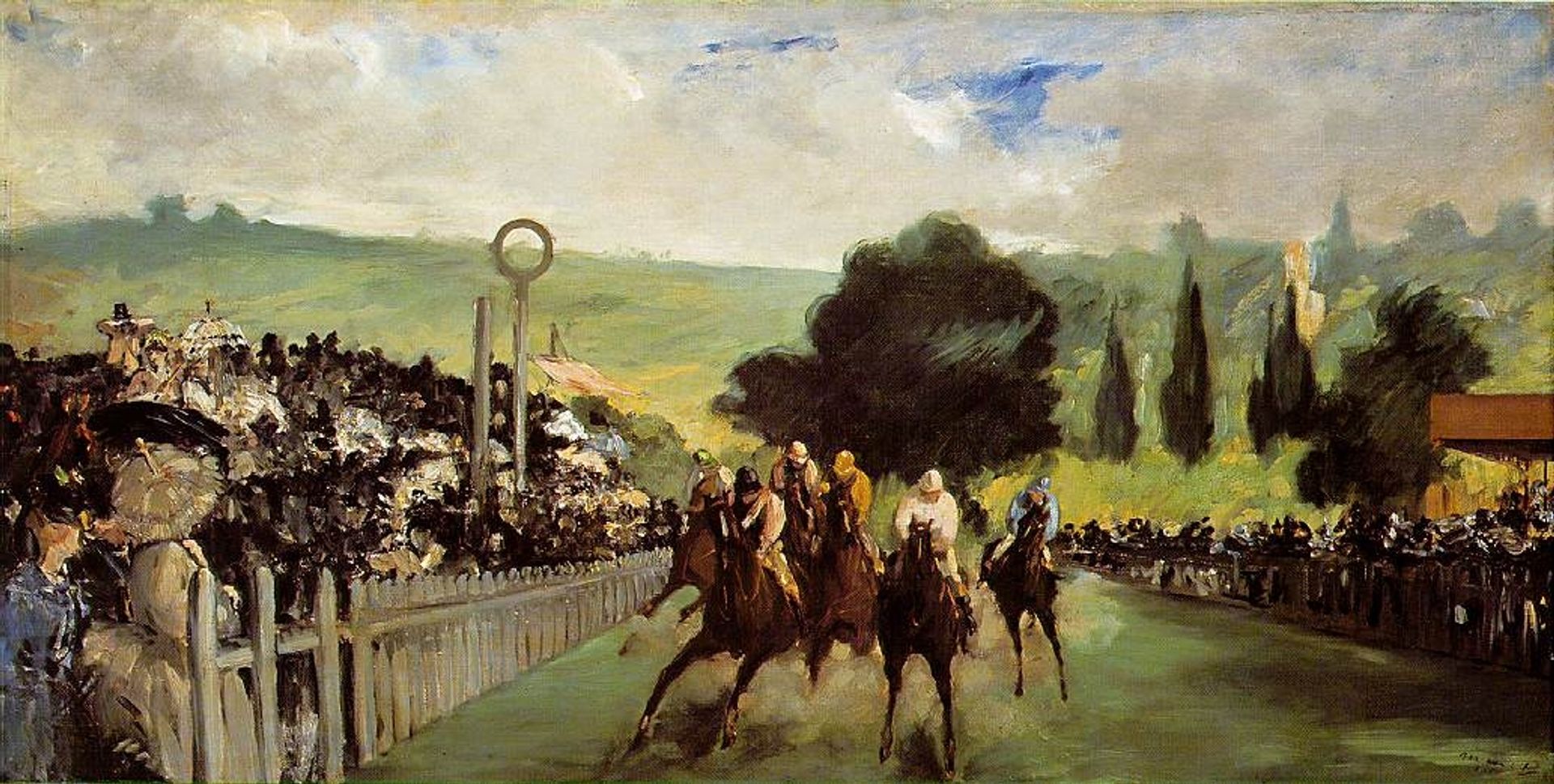 Races at Longchamp by Edouard Manet