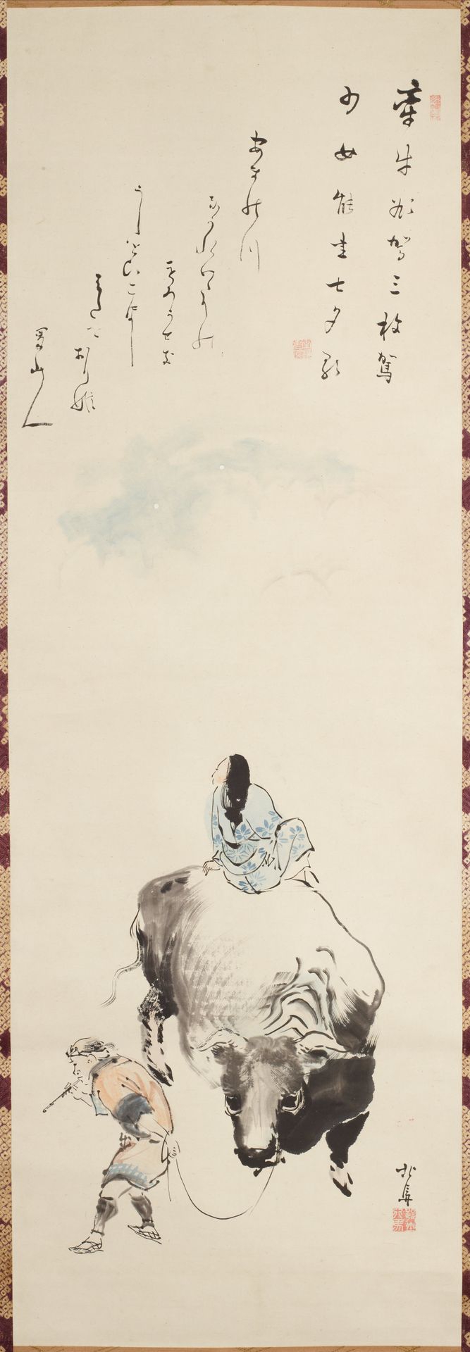 Ox herder as Mitate of Kengyu_ by Teisai Hokuba 蹄斎北馬